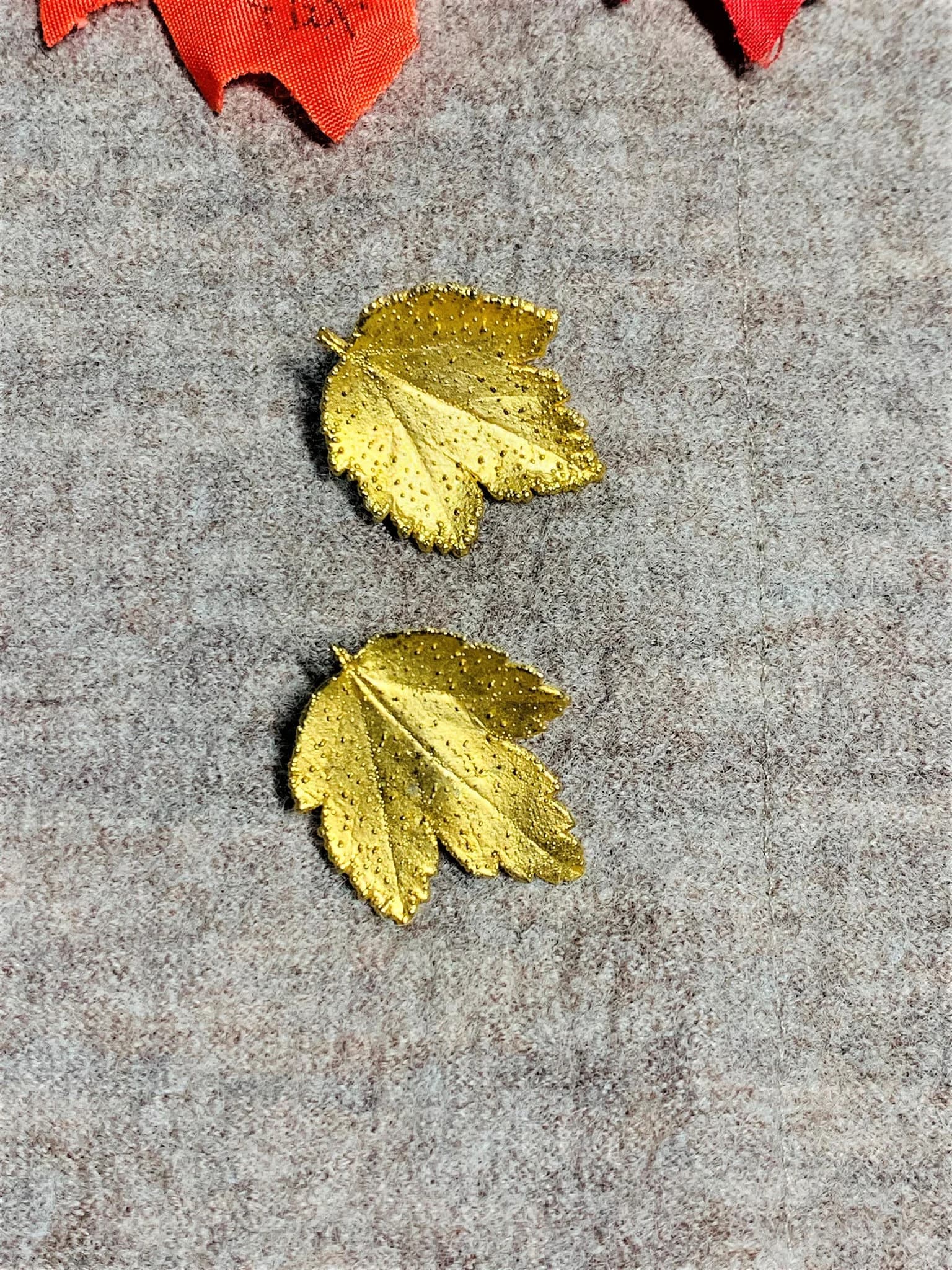 Vintage Gold Tone or Silver Tone Napier Leaf Earrings - image 3