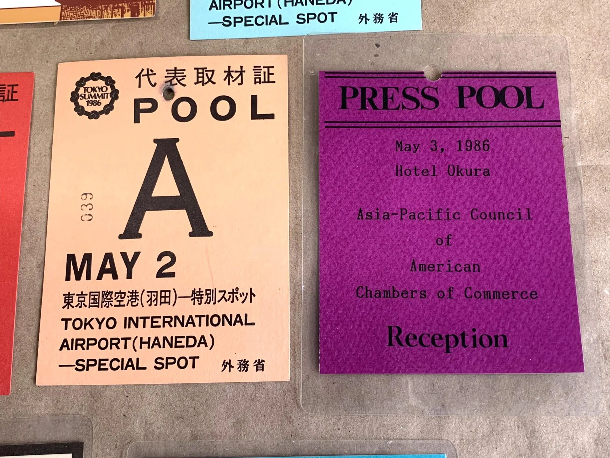 Ronald Reagan's 1986 Trip to G-7 Economic Summit in Tokyo, Japan 10 piece Memorabilia Package - image 4
