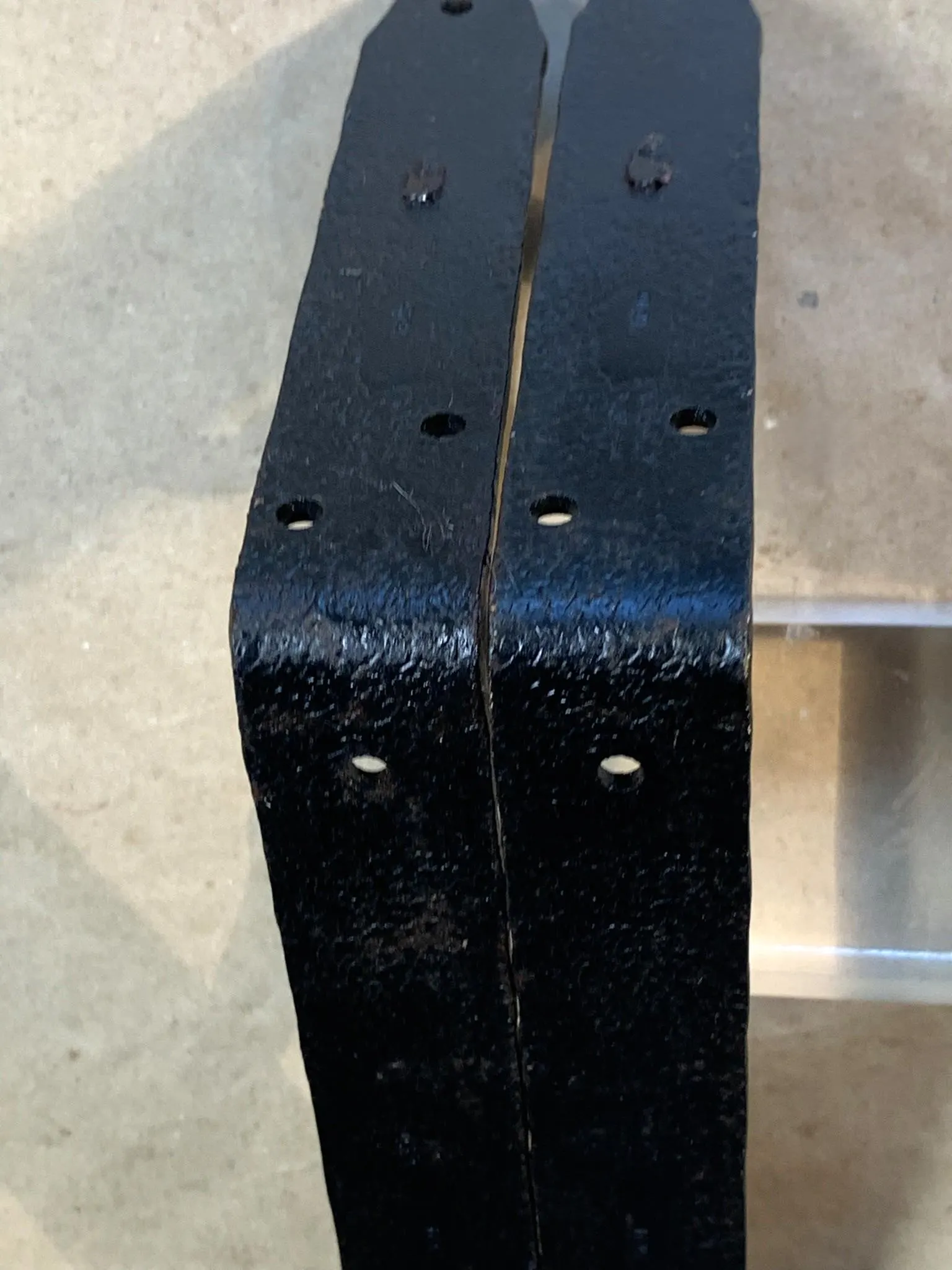 Vintage Italian Hammered Metal L-Shaped Mounting Brackets - image 3