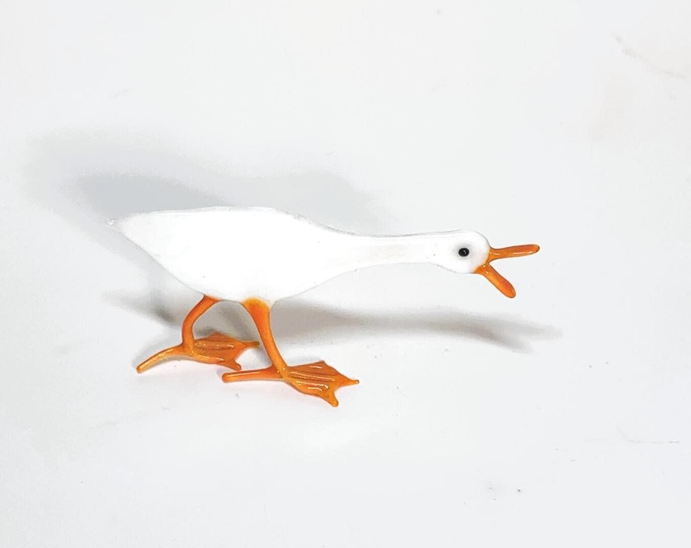 Vintage Miniature Fused Glass Duck Figurine - image 4