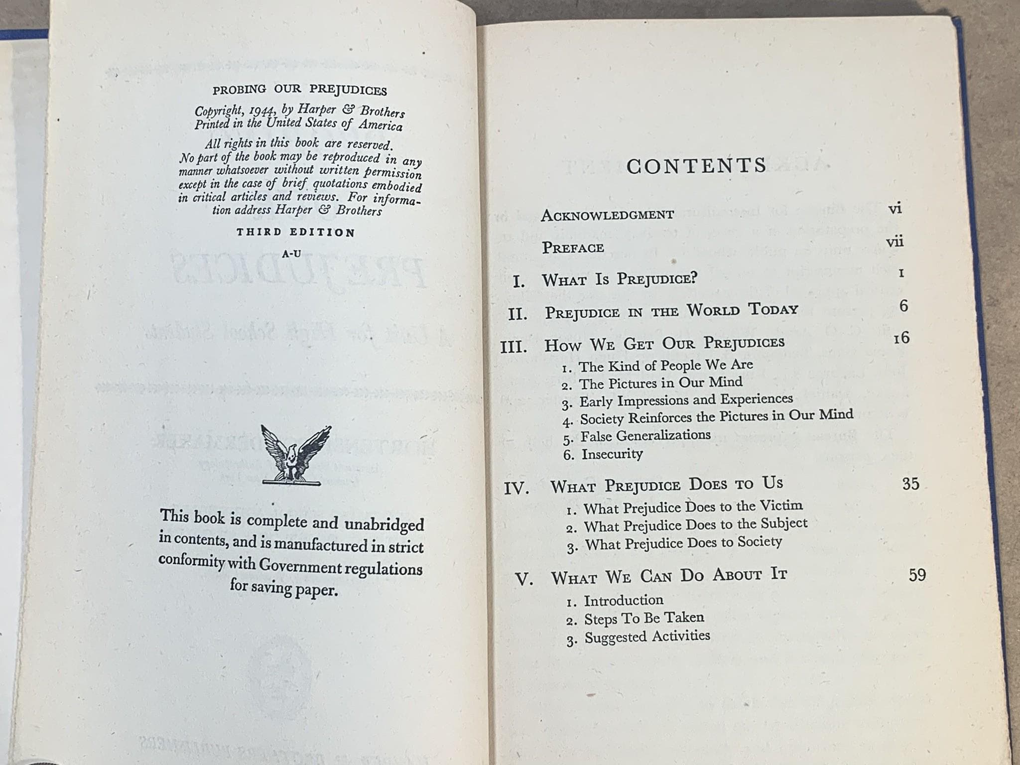 Probing Our Prejudices  Hortense Powdermaker  Problems of Race and Culture for High School Students - image 3