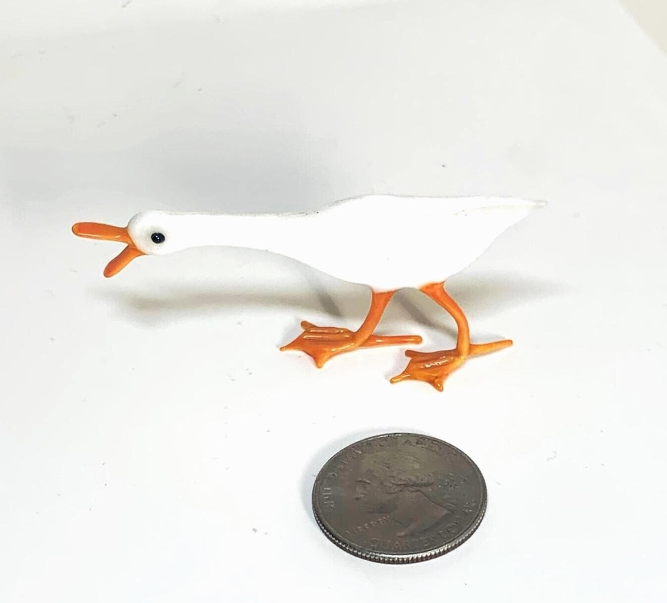 Vintage Miniature Fused Glass Duck Figurine - image 5
