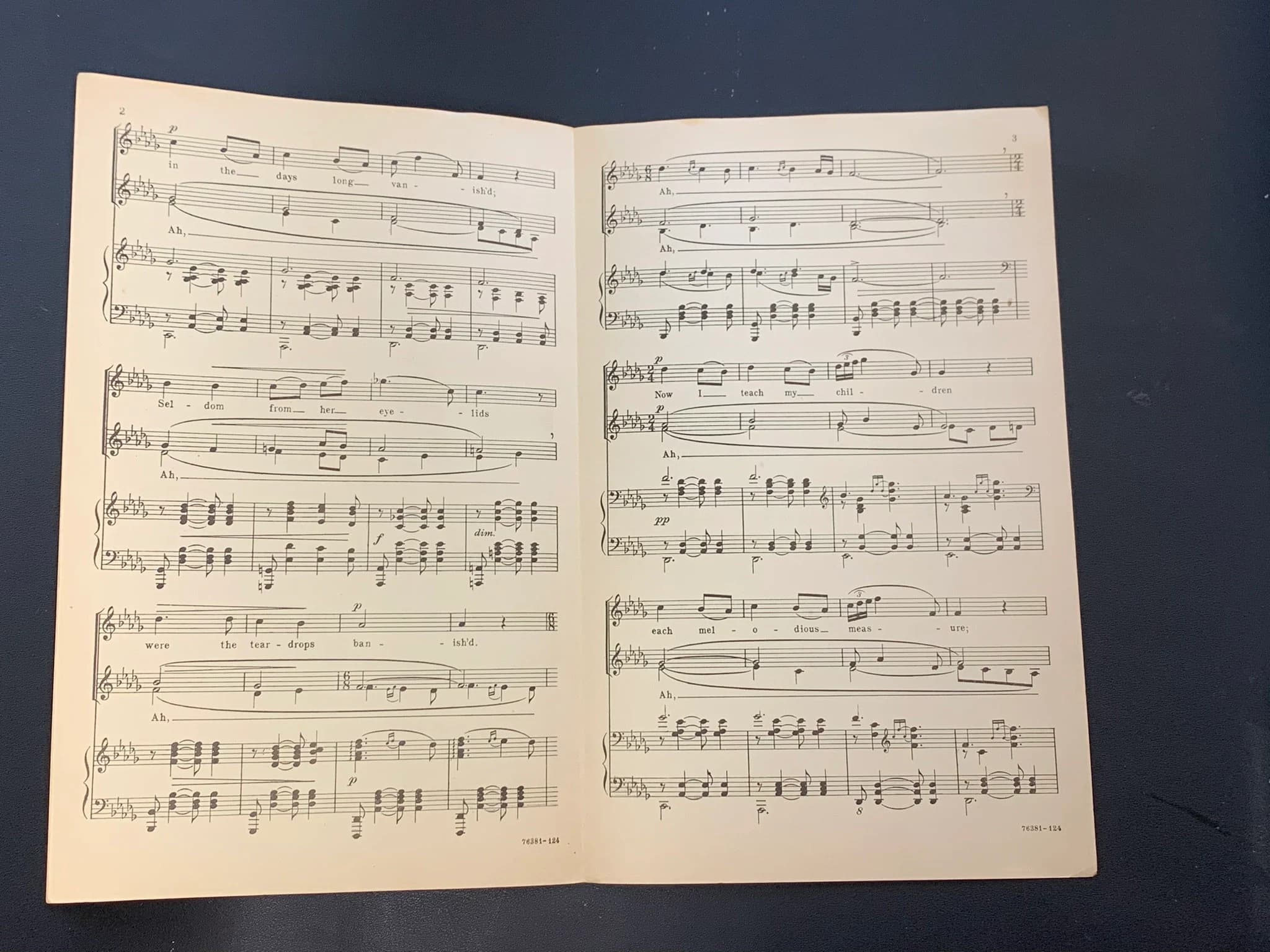 Antique Sheet Music "Songs My Mother Taught Me"  Anton Dvorak  Girls' Glee- Clubs - image 2