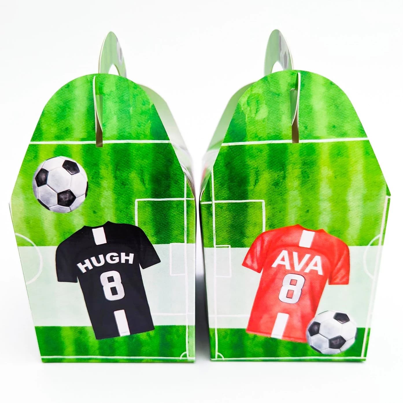 Football team soccer Personalised Children’s Party Box Gift Bag Favour - image 4