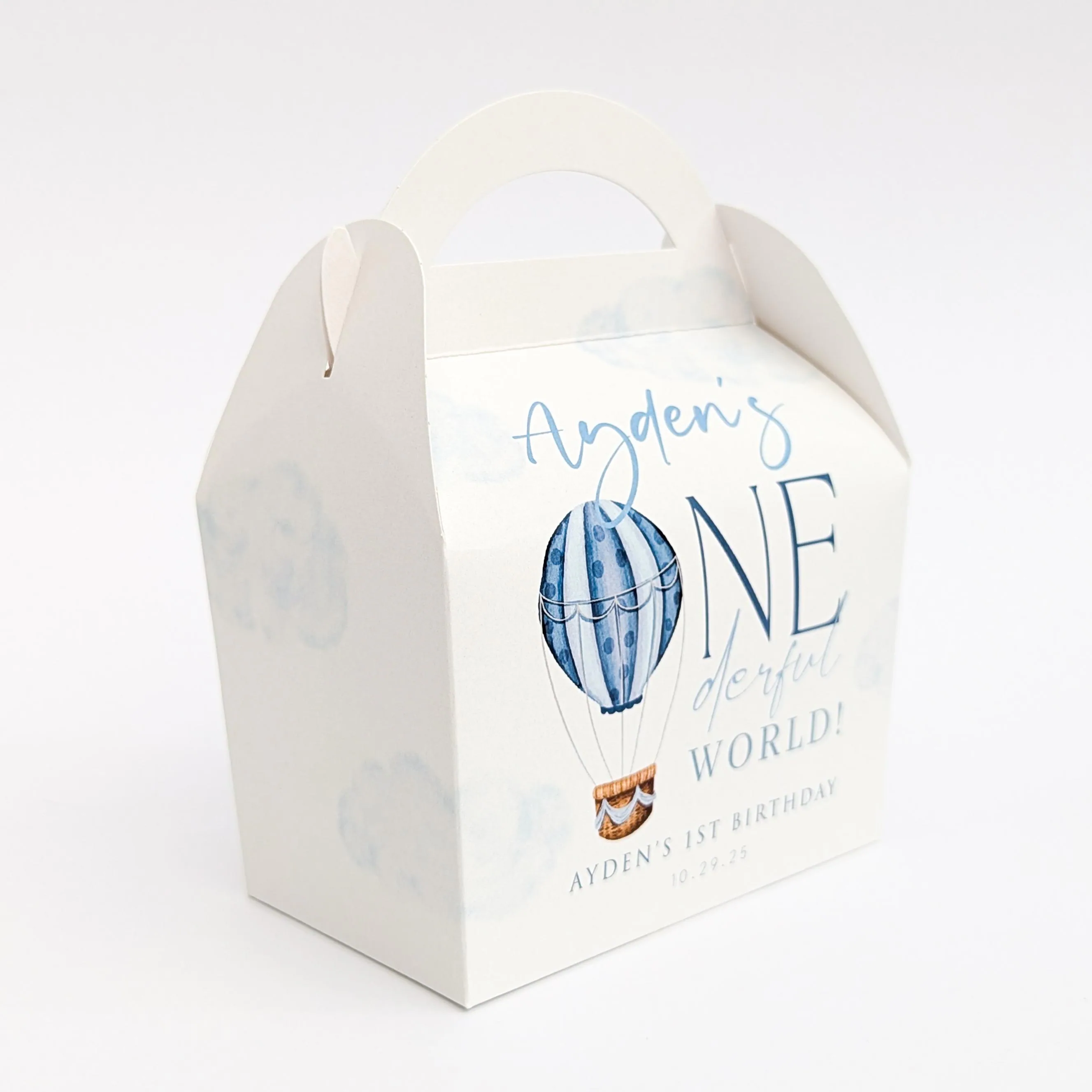 ONEDERFUL Hot air balloon personalised party boxes - image 3