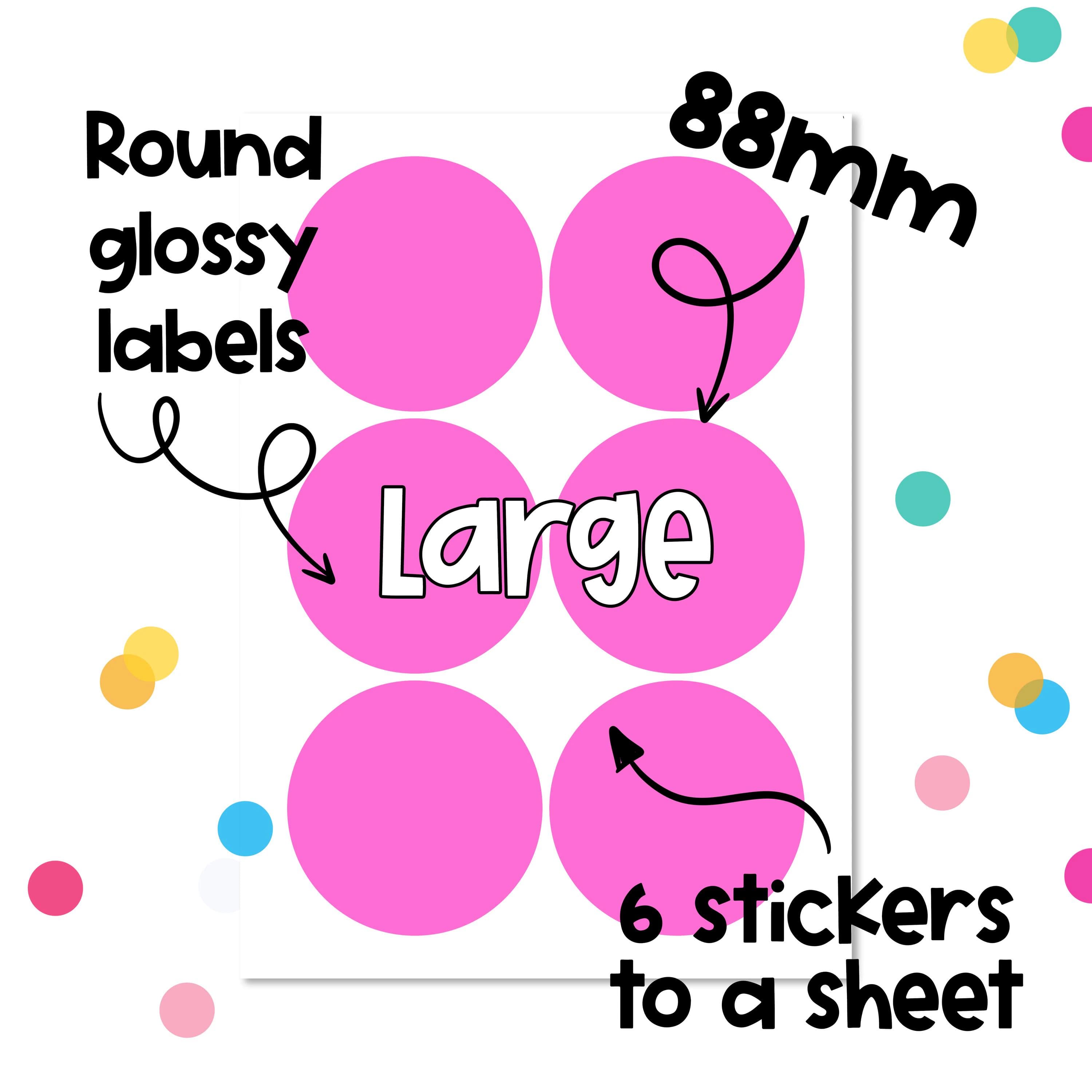 Personalised Unicorn Pastel Birthday Party Stickers – Sweet Cone labels – Multiple Sizes Available - image 4