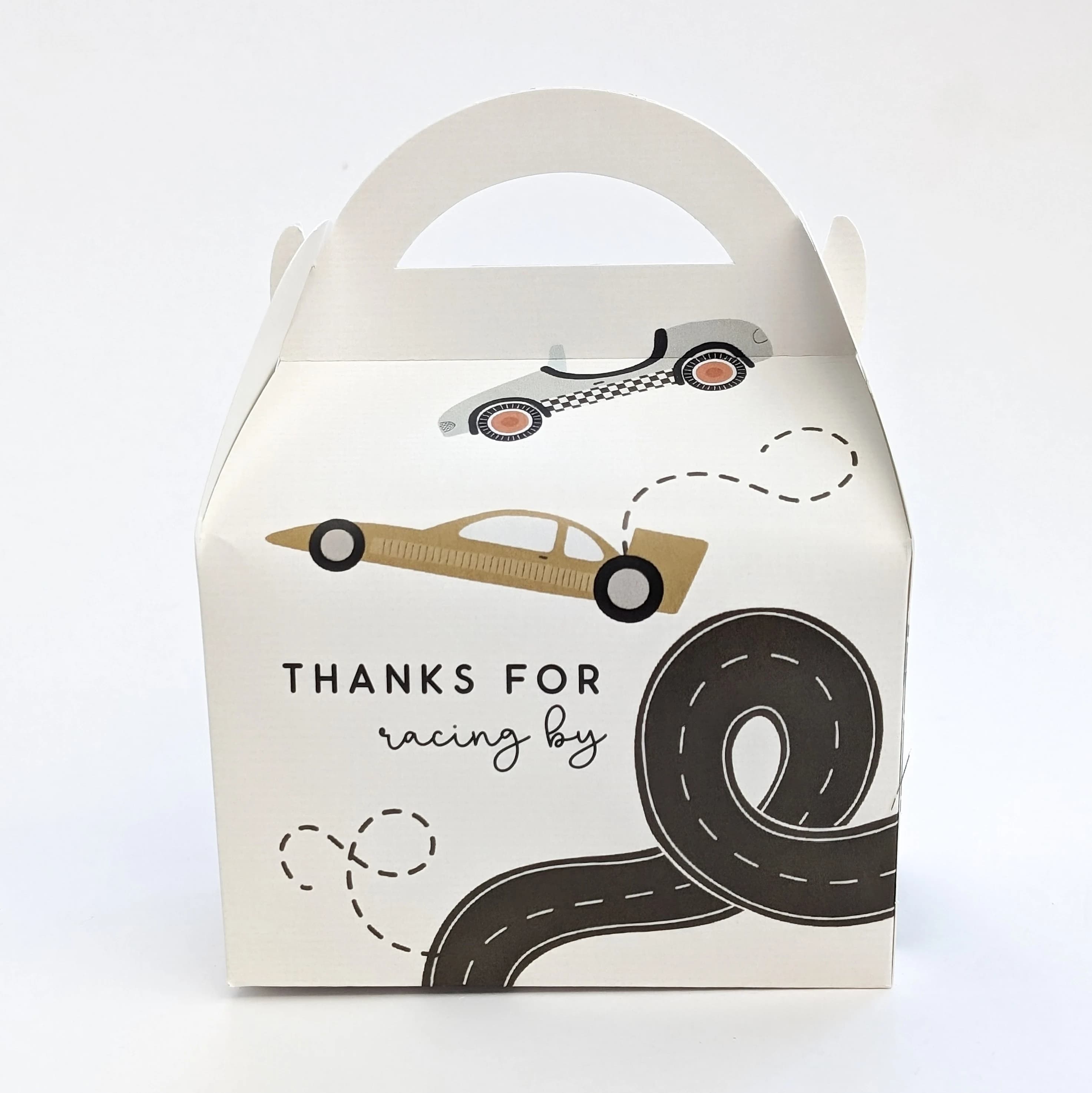 Retro Cars Racing Driver Personalised Children’s Party Boxes Gift Bag Favour - image 3