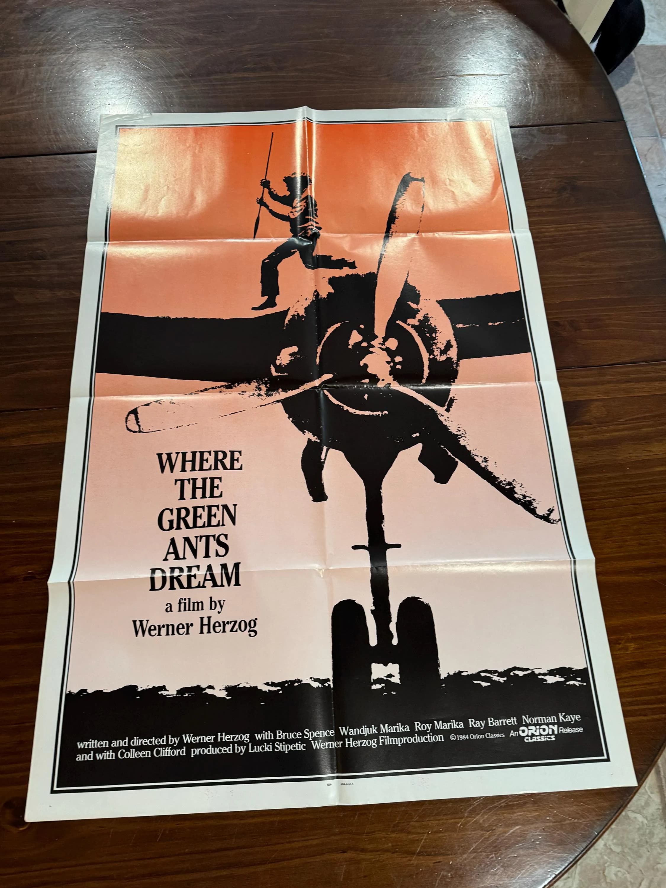 Where the Green Ants Dream 1984 original movie poster 27x41 Werner Herzog Australia