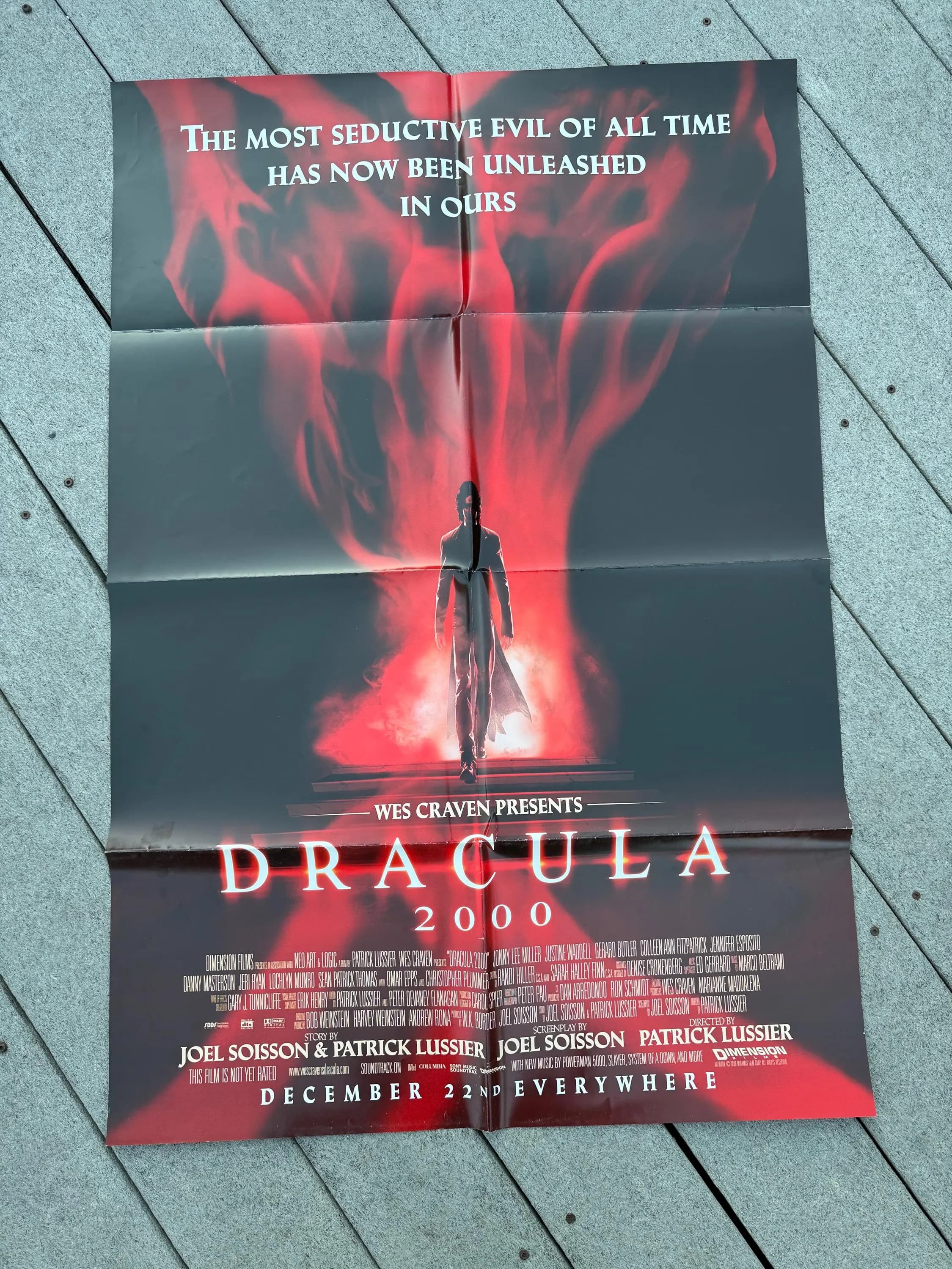 Wes Craven Dracula  2000 original movie poster 27x41