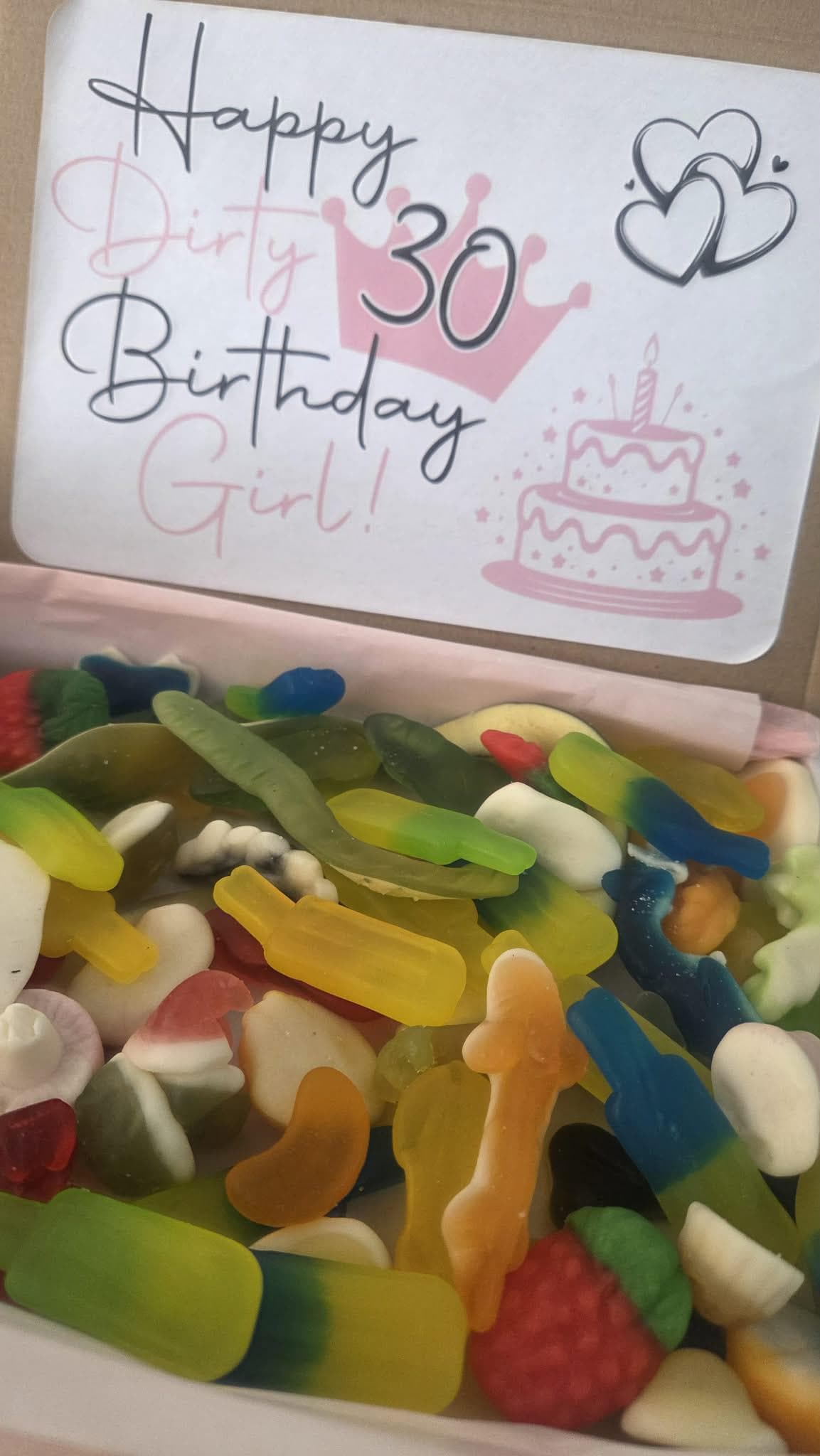 Custom Birthday Sweet Boxes | Personalized Pick & Mix Gift Box | Milestone Birthdays 16th, 18th, 21st, 30th, 40th, 50th