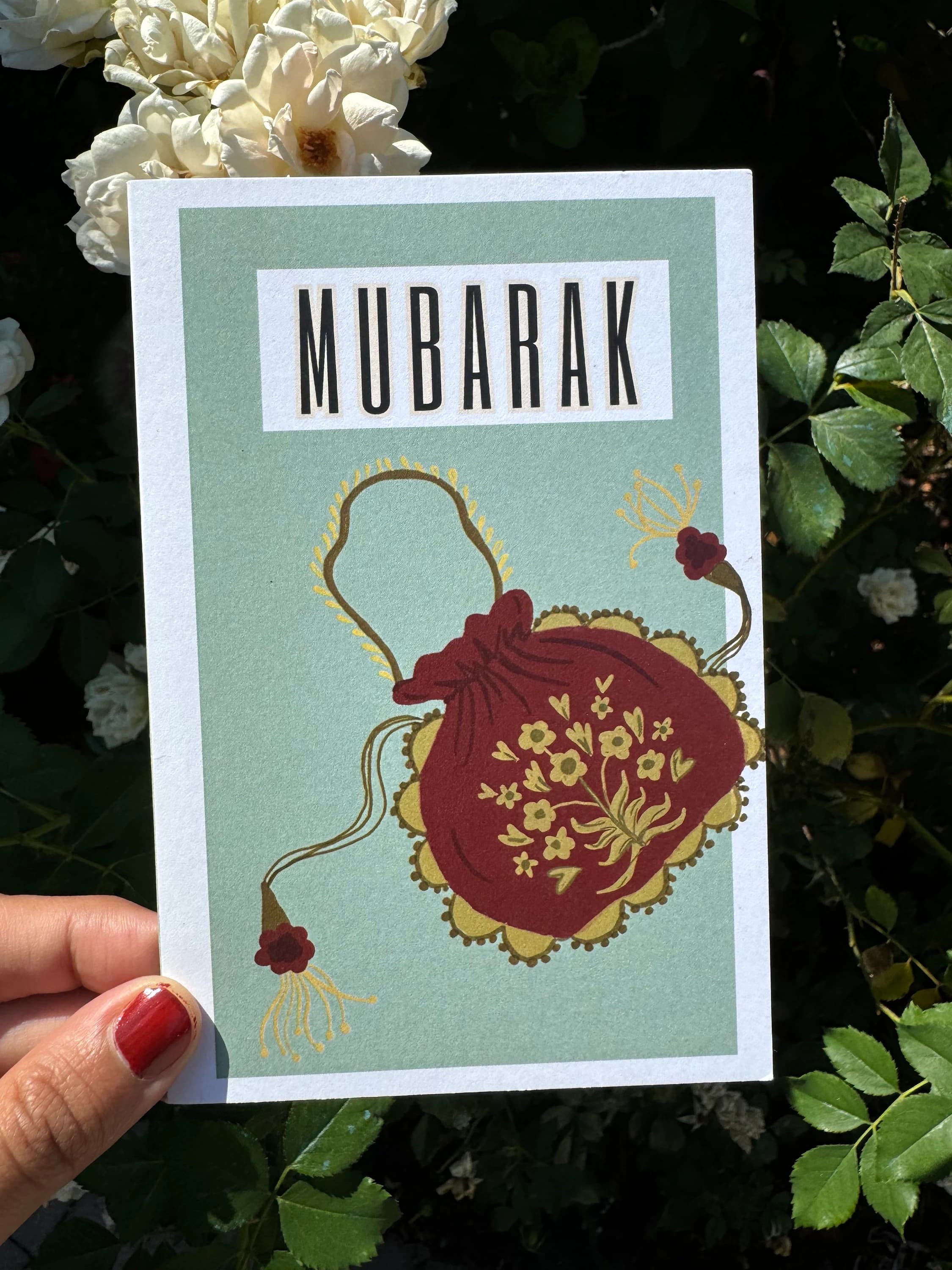 Mubarak Celebration Card: Colorful South Asian Wedding, Nikkah, Sangeet