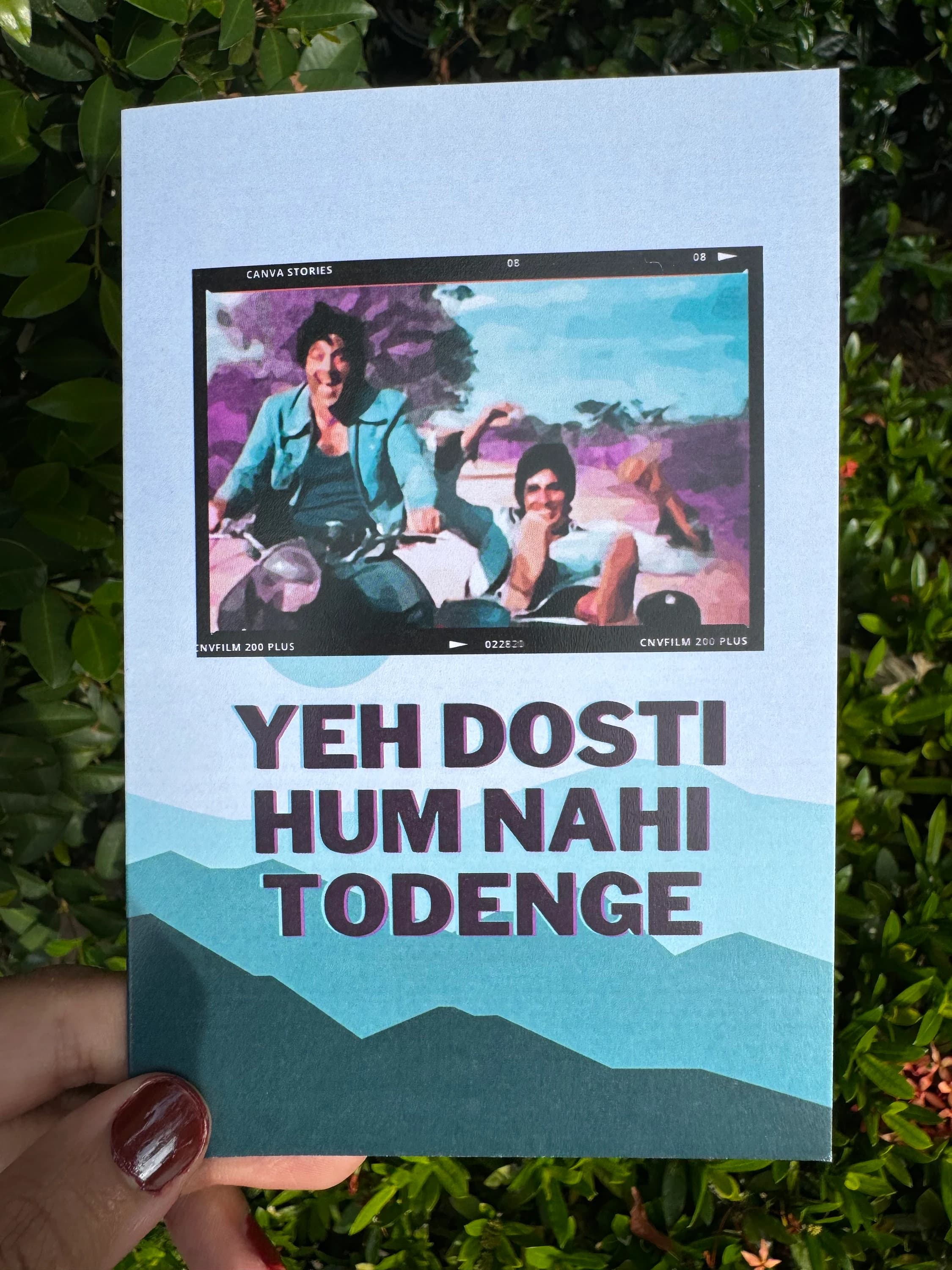 Sholay Friendship Card: Bollywood Hindi Movie Greeting Card - image 3