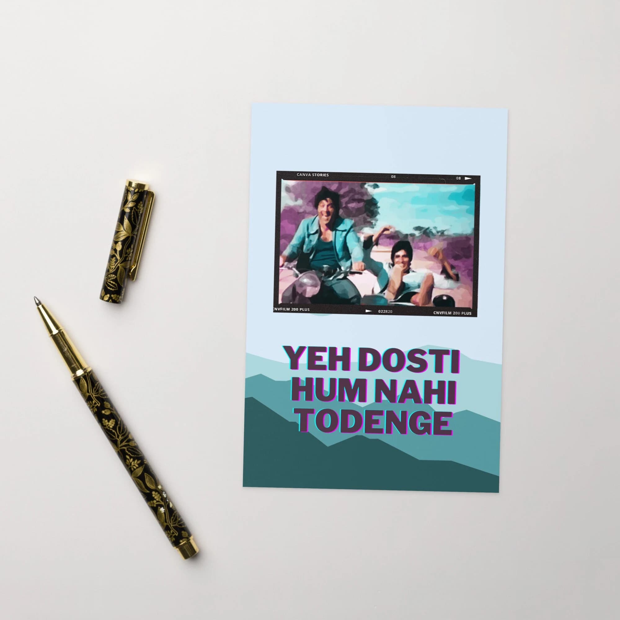 Sholay Friendship Card: Bollywood Hindi Movie Greeting Card - image 5