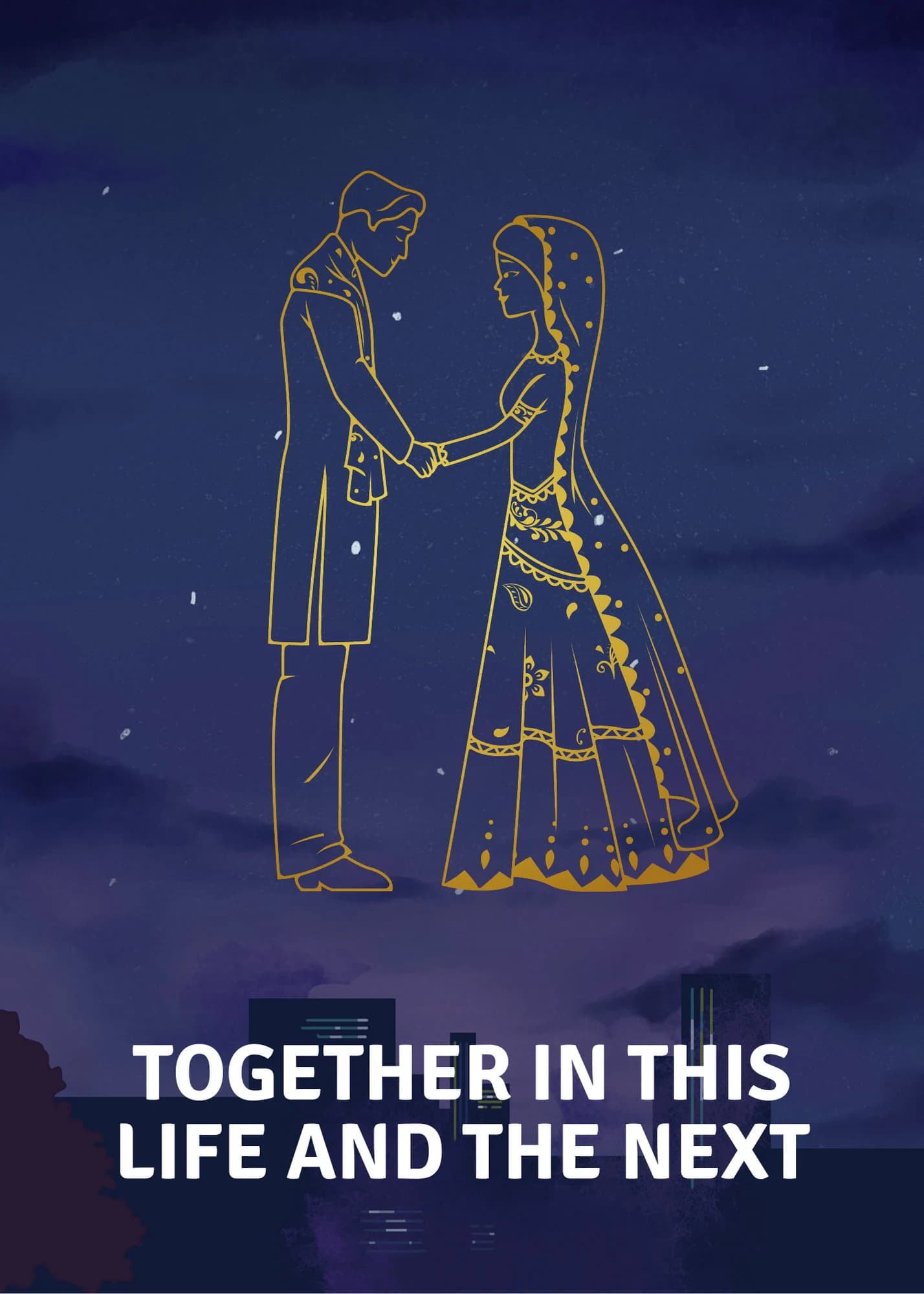Indian Wedding Card: Nikkah Shaadi, Dulha Dulhan Couple (Digital Download) - image 3