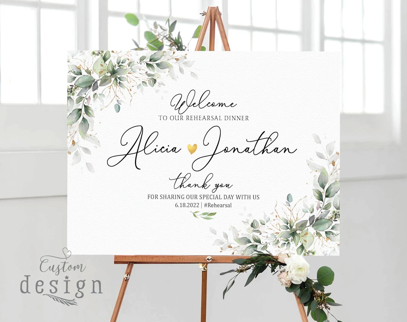 Wedding Welcome Sign, Wedding signs, Rehearsal welcome sign, Engagement welcome sign, Rehearsal Sign, Greenery decor, Greenery wedding Decor, Wedding Invitations, Rehearsal Dinner Sign, Wedding Poster, Wedding Invite, Wedding decorations