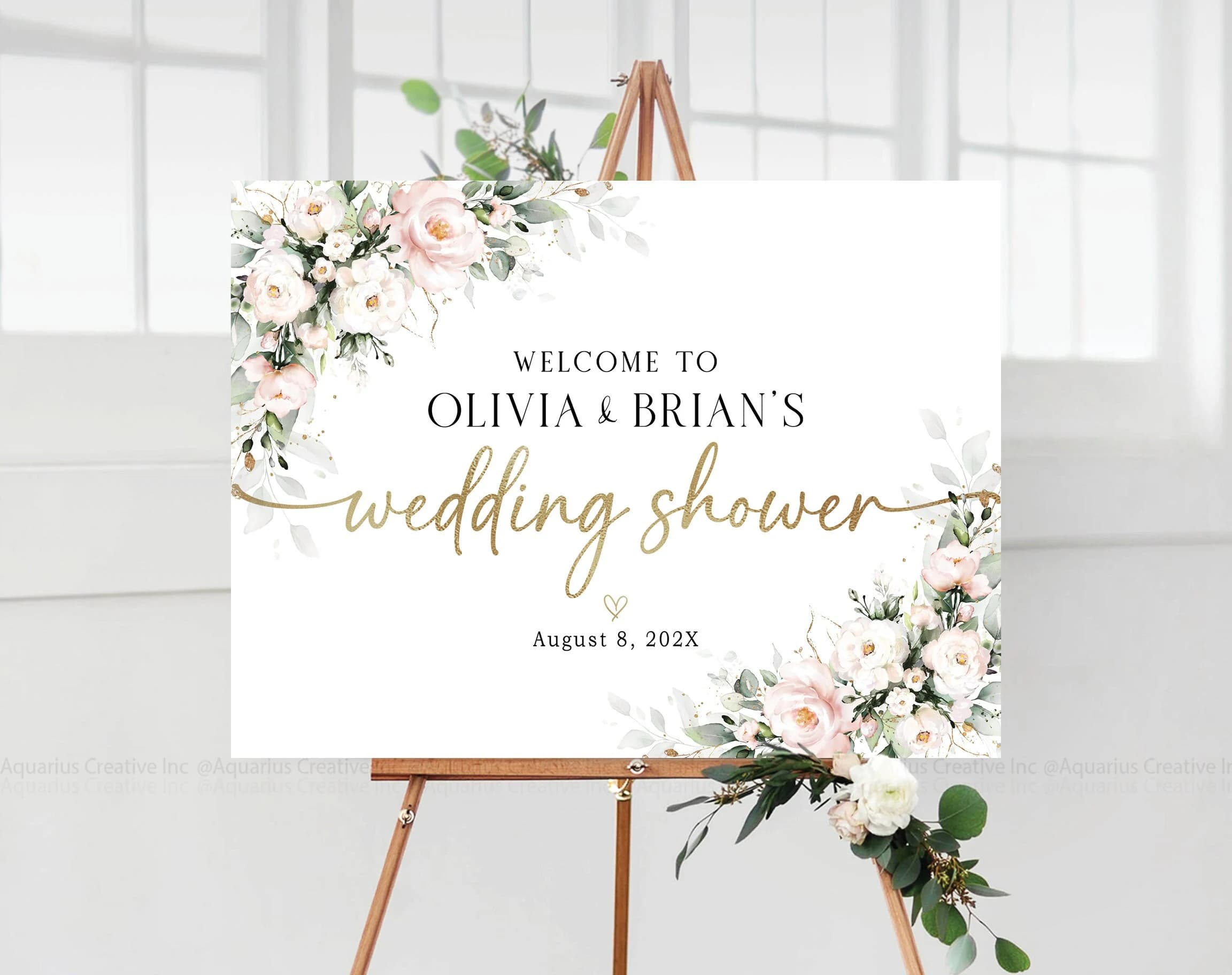 Wedding Shower Decor, Wedding Shower Welcome Sign, Bridal Shower sign, Wedding Shower invitations, Wedding welcome sign, Wedding Shower sign