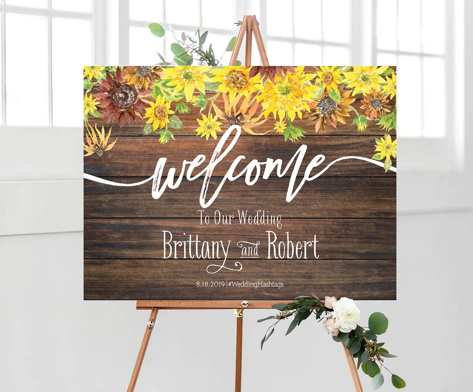 Wedding Welcome Sign, Wedding signs, Sunflower wedding decor, Fall Wedding decor, Sunflower Wedding Sign, Engagement sign, Anniversary sign