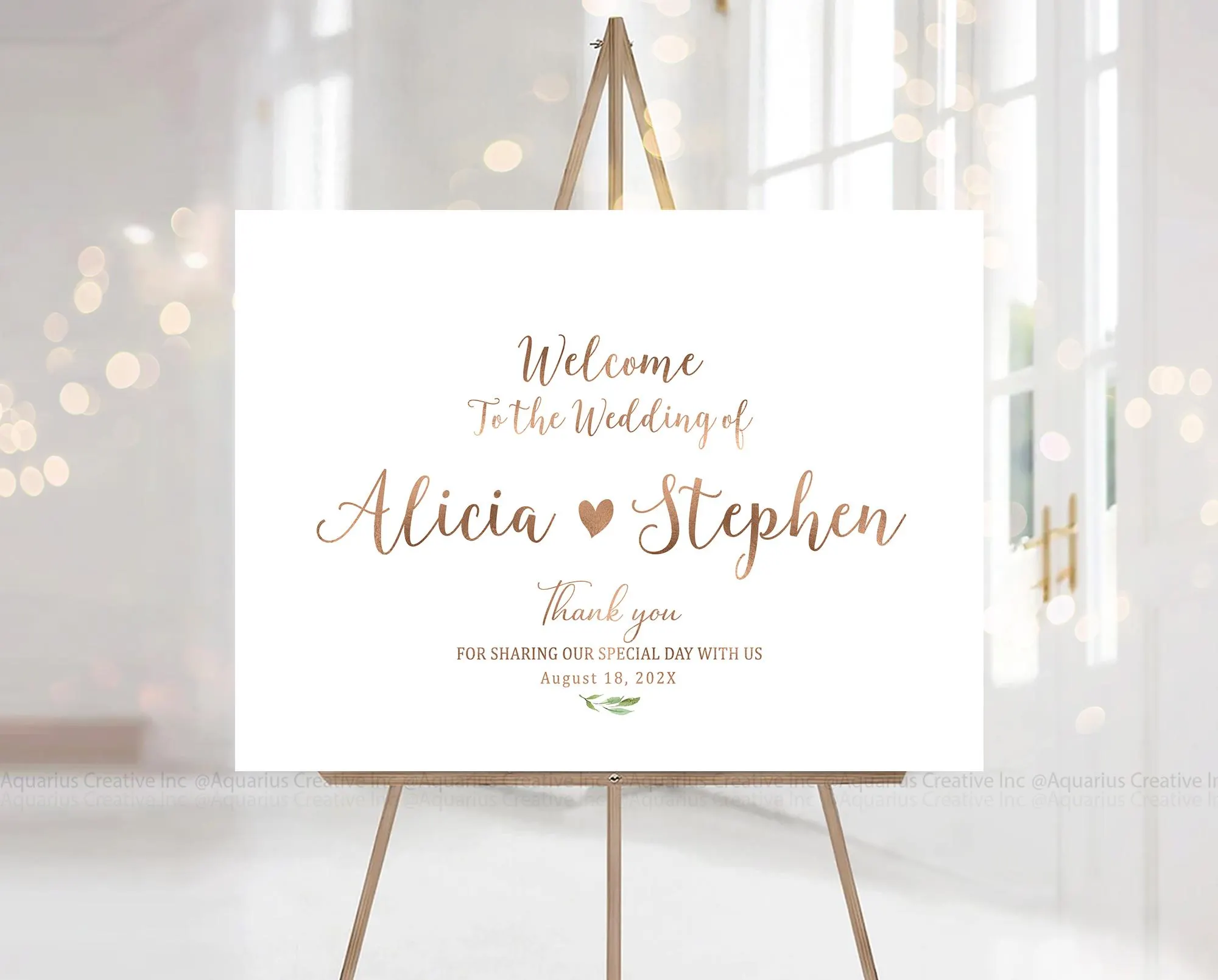 Wedding Welcome Sign, Wedding Invitations, Wedding signs, Rose gold Wedding Sign, Venue Entrance Sign, Wedding decorations, Wedding decor - image 4