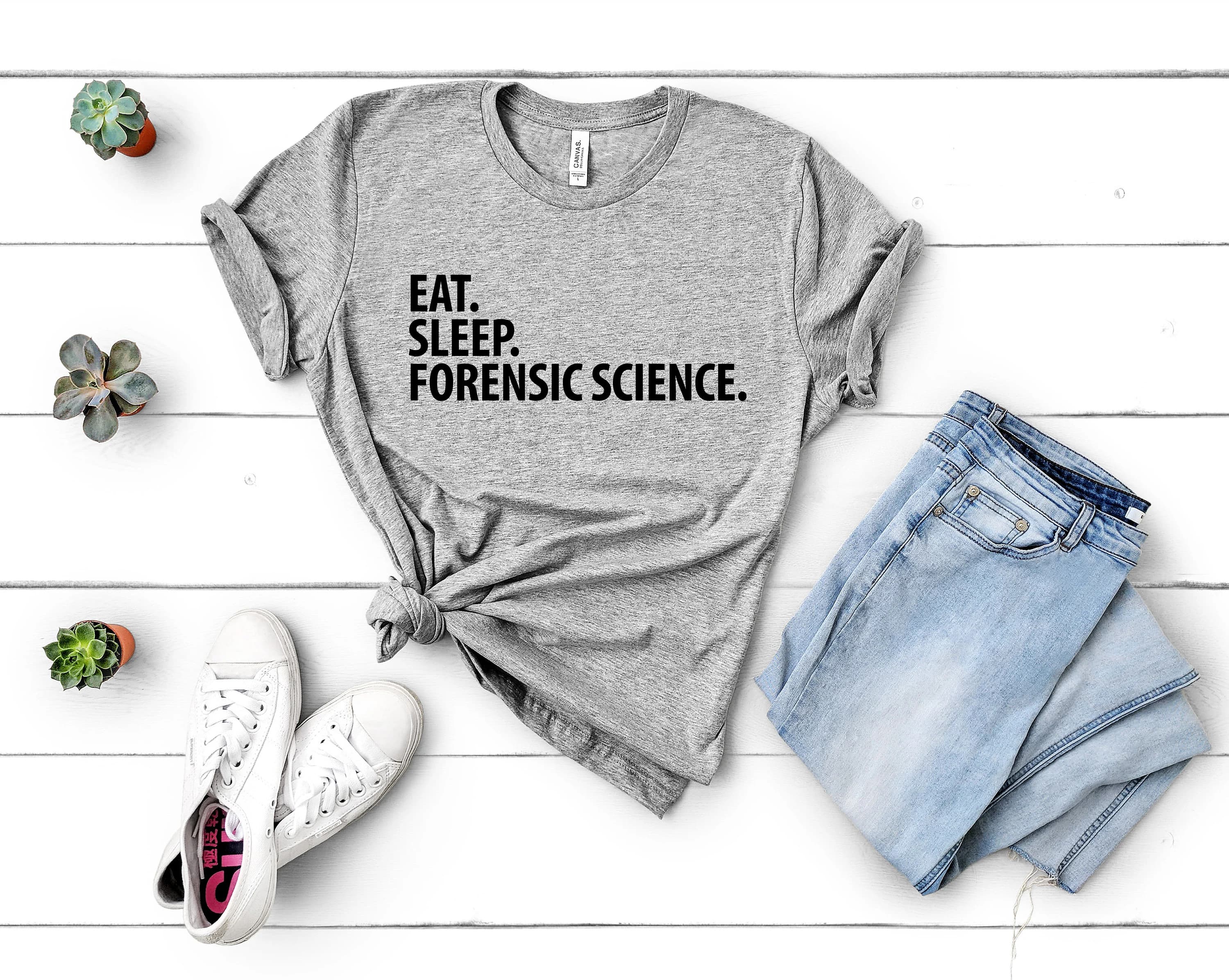 Eat Sleep Forensic Science T-Shirt: Soft Cotton Blend Tee - image 3