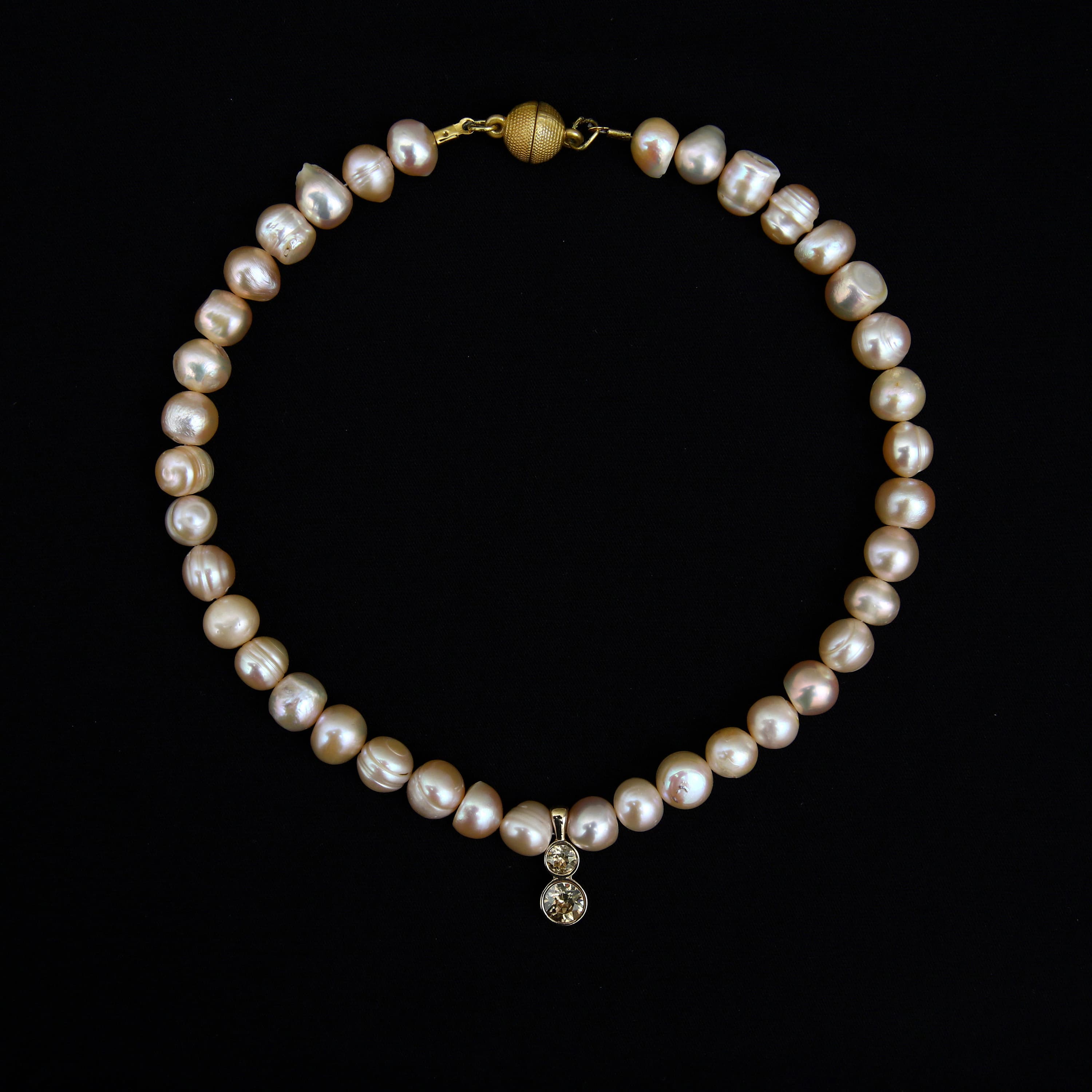 PINK PEARL NECKLACE / Handmade - image 2