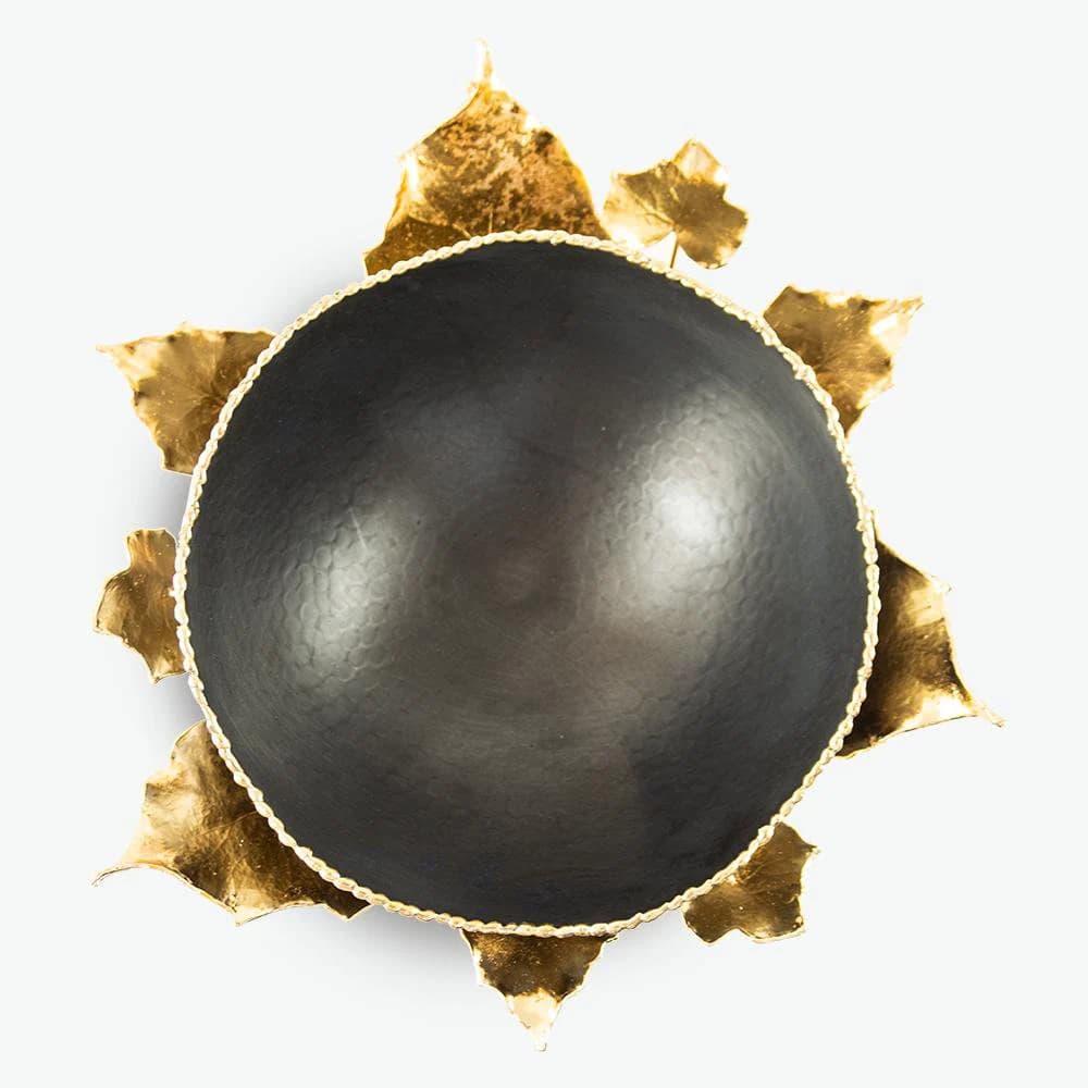 ANATOLIAN COPPER BOWL with Leaf / Handmade - image 2