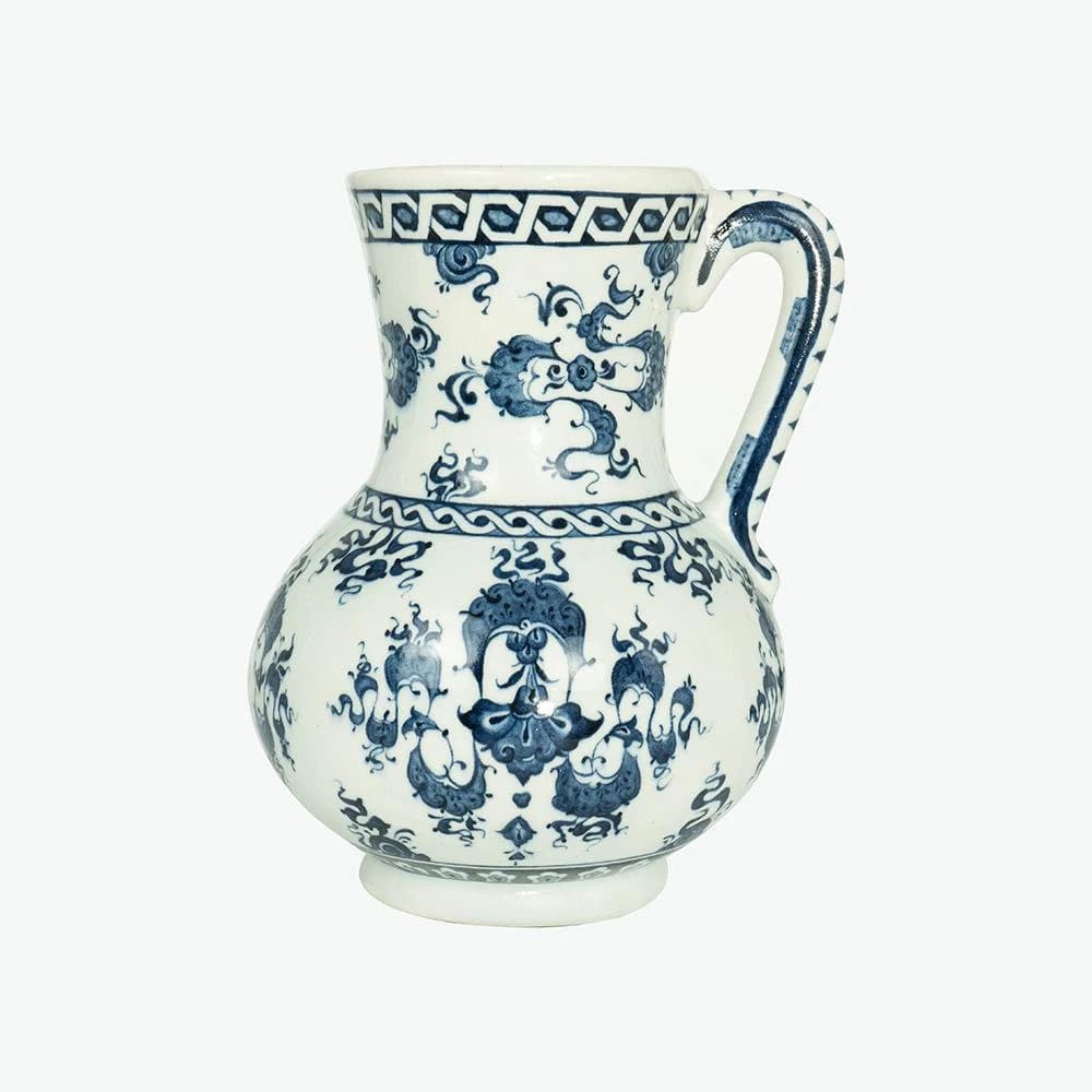 ANATOLIAN TILE JUG with Cloud Pattern / Handmade
