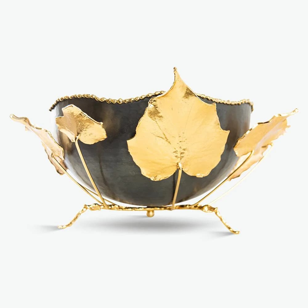 ANATOLIAN COPPER BOWL with Leaf / Handmade