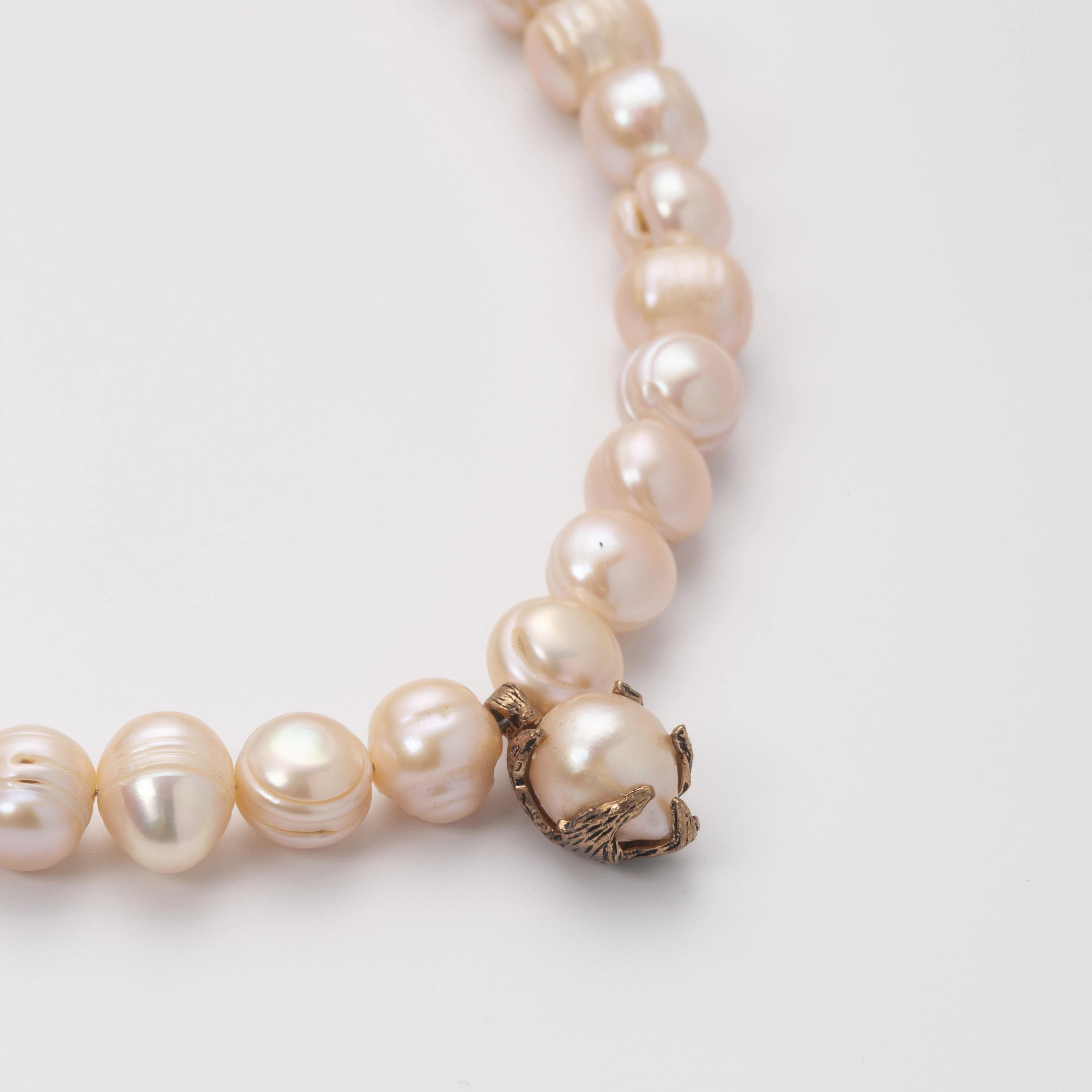 Pink PEARL NECKLACE SET / Handmade - image 5