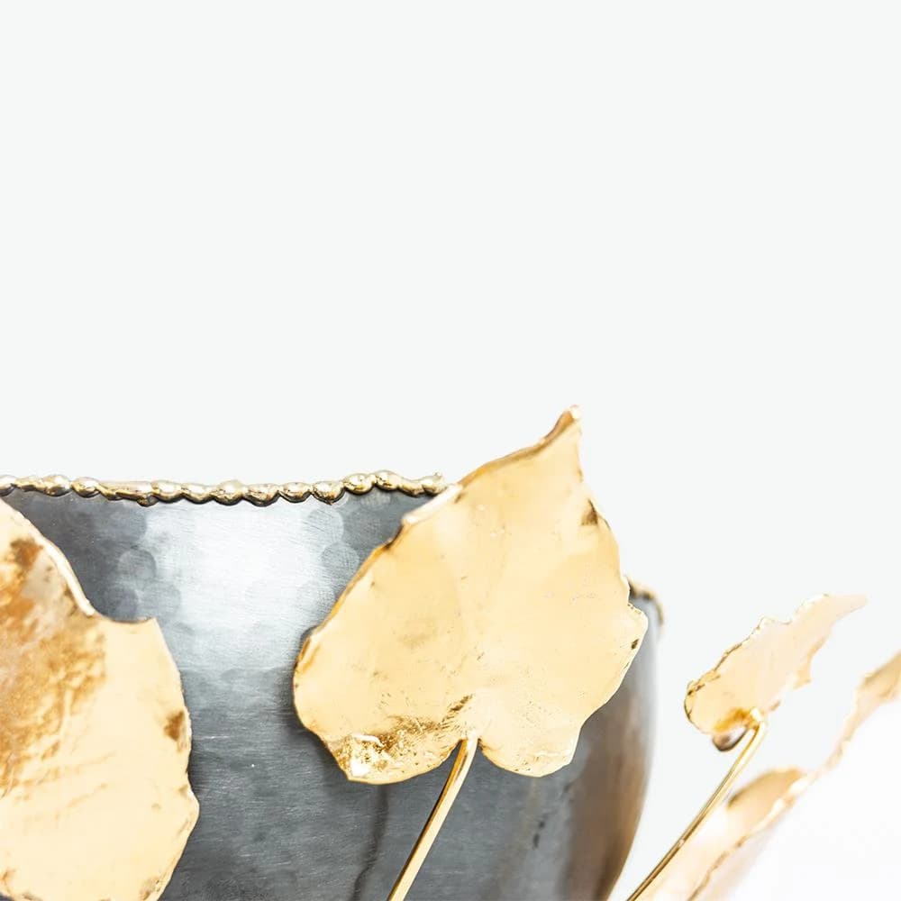 ANATOLIAN COPPER BOWL with Leaf / Handmade - image 3