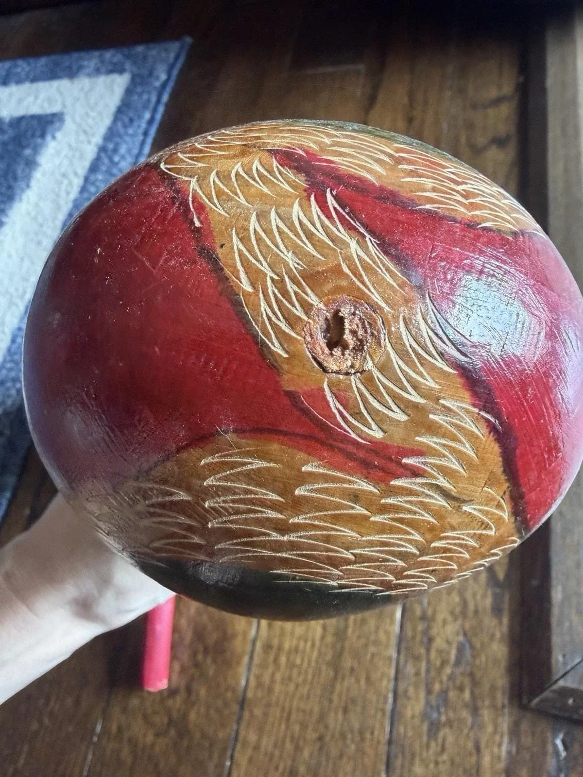 Vintage Hand‑Painted Gourd Maracas Pair Latin Folk Art Percussion Rattle Shakers - image 4