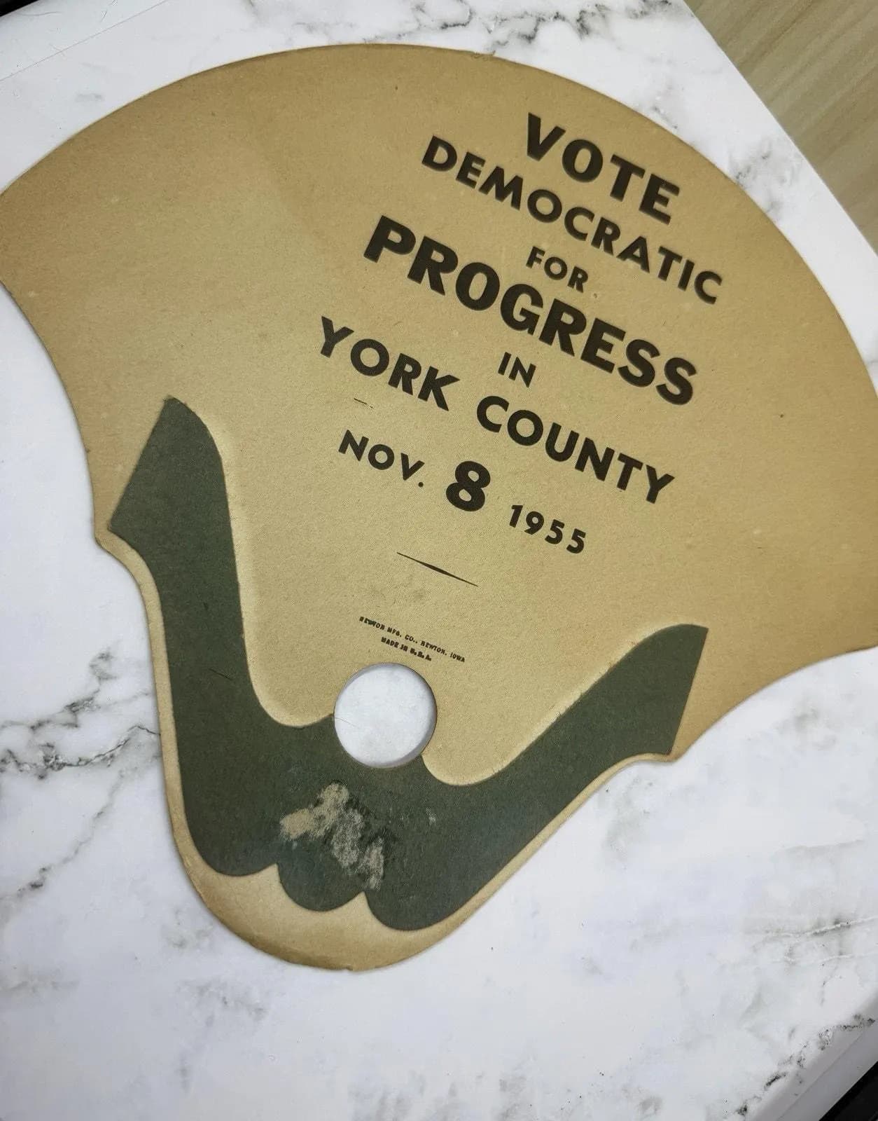 Vintage 1955 York County PA Democratic Political Campaign Hand Fan School Patrol - image 5