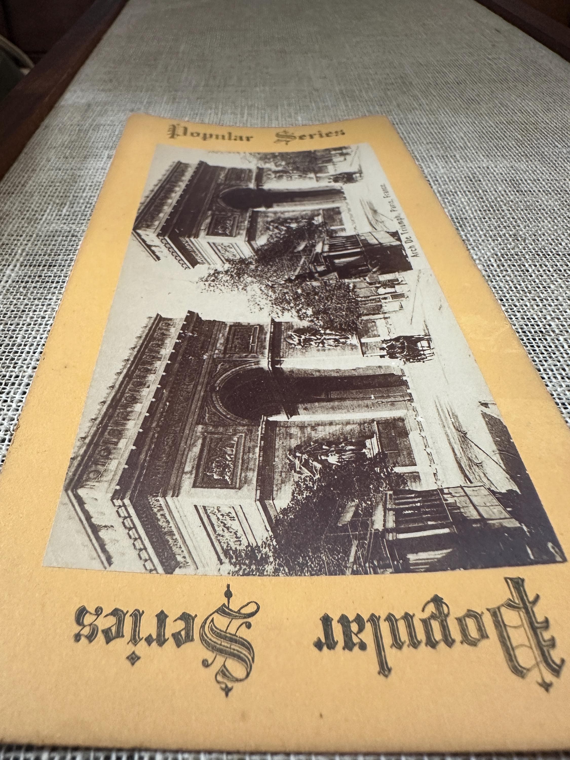 Antique Paris France Stereoview Photo: Arc de Triomphe, Popular Series Stereograph Card - image 3