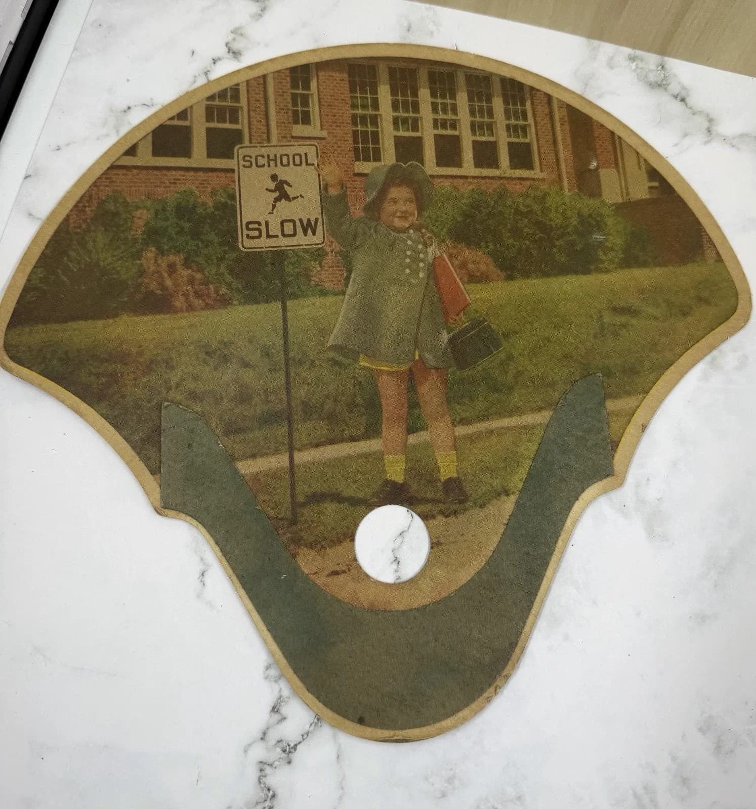 Vintage 1955 York County PA Democratic Political Campaign Hand Fan School Patrol
