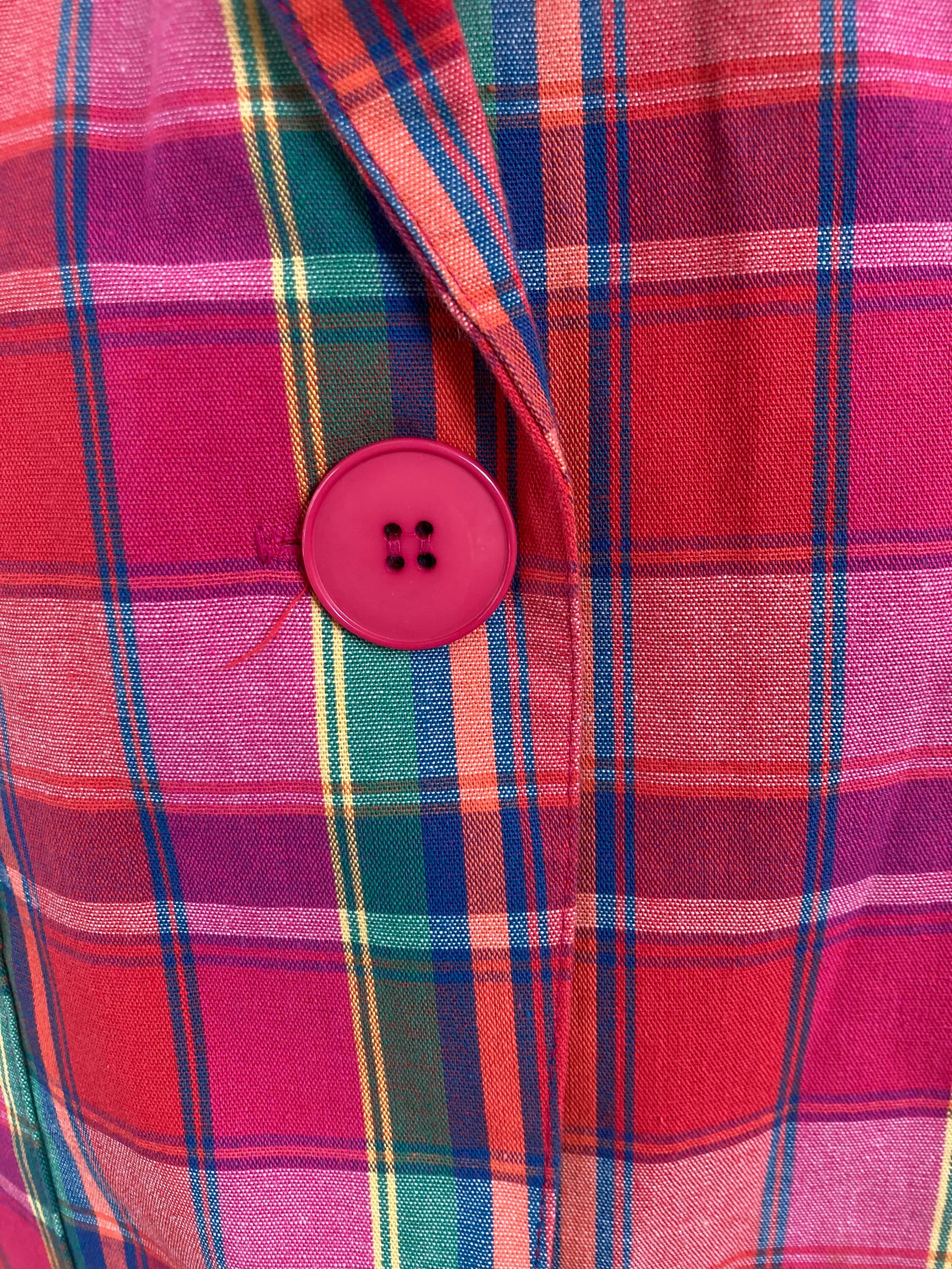 Star City Clothing Company Oversized Pink Plaid Blazer - image 2