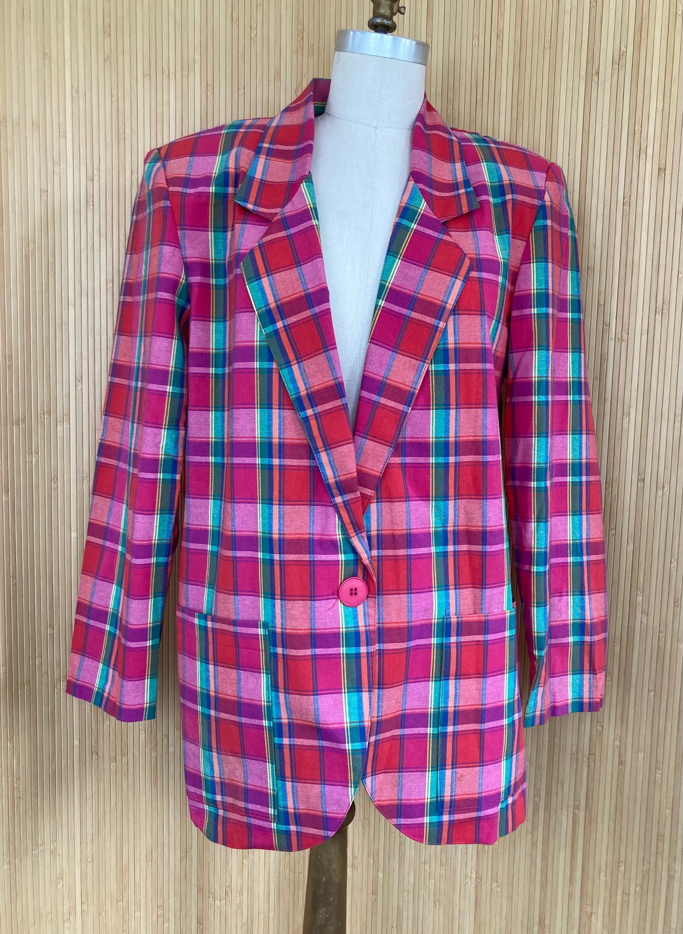Star City Clothing Company Oversized Pink Plaid Blazer