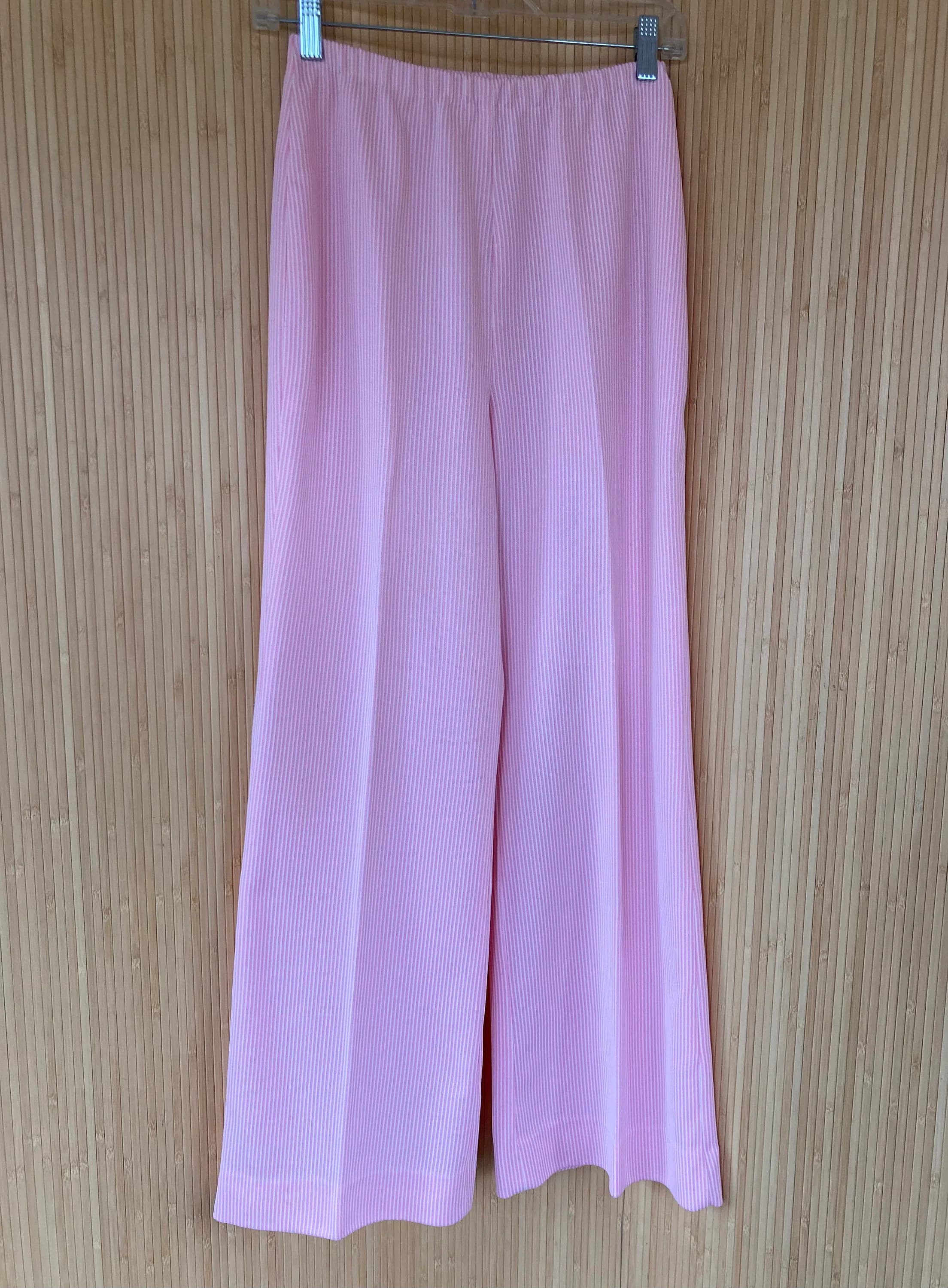 1970s JSE Pink Striped Pantsuit - image 5