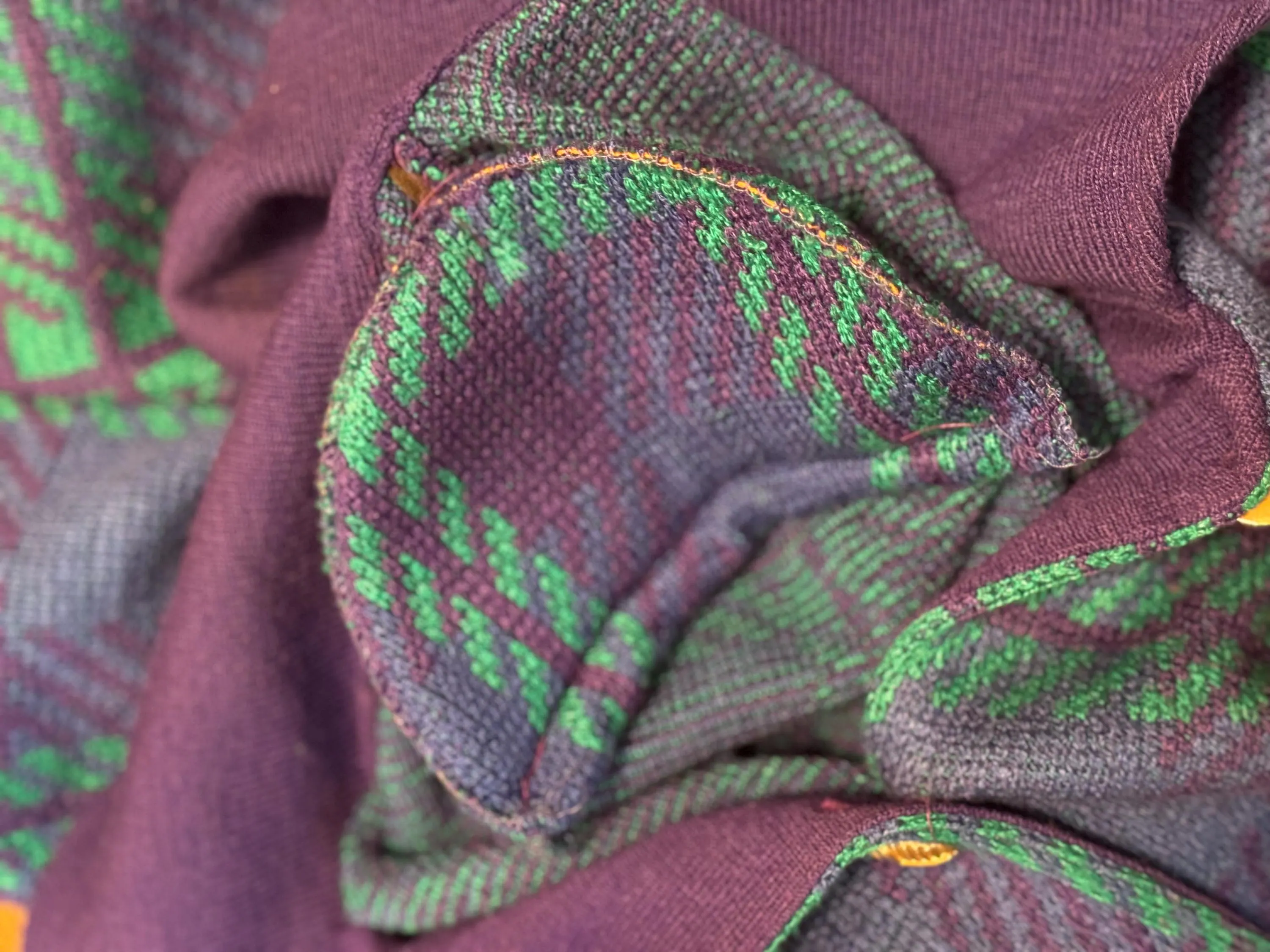 80s Mita Jewel-tone Knit Lady Jacket Cardigan - image 5