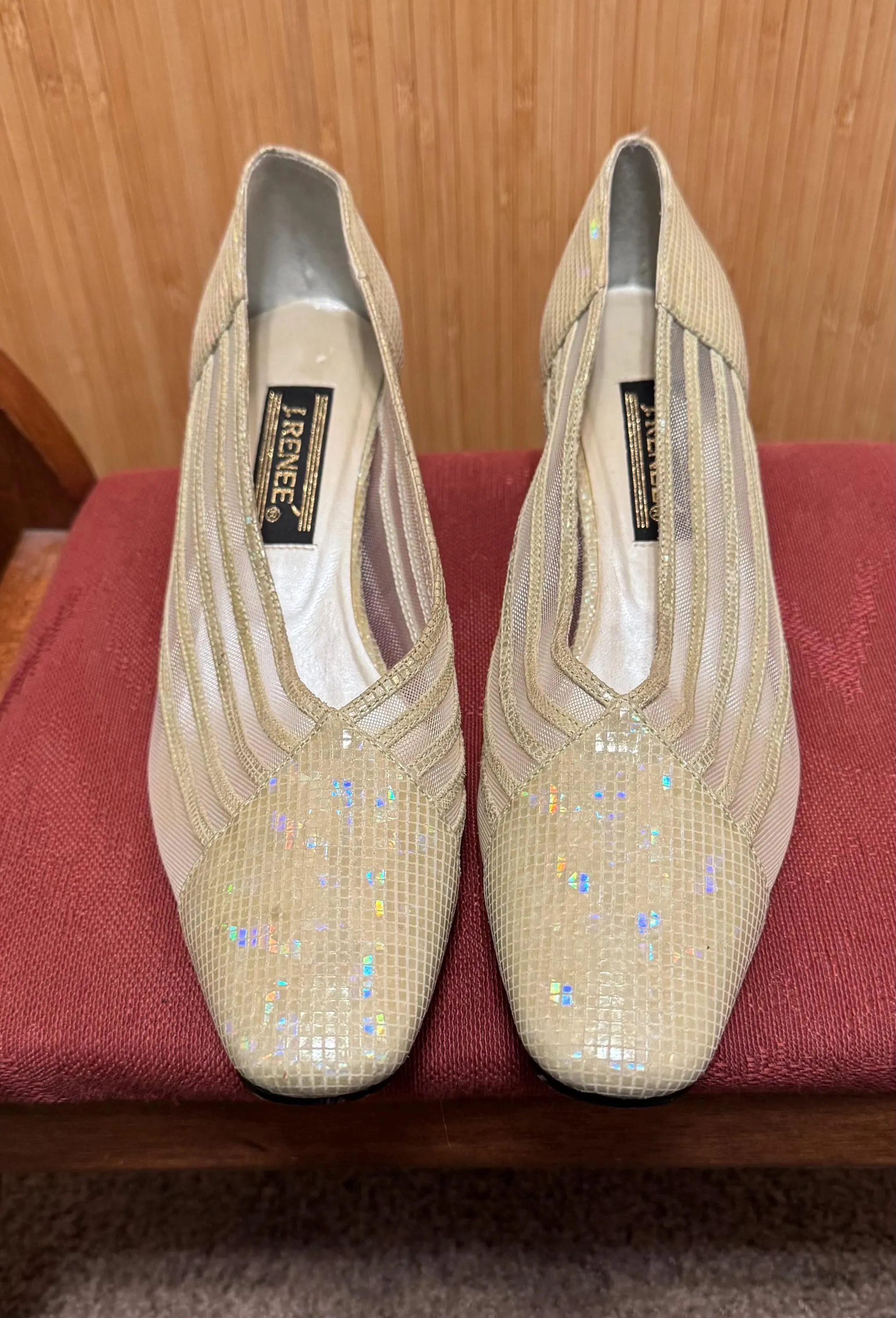Vintage Sparkly J. Renee Block Heel Pumps