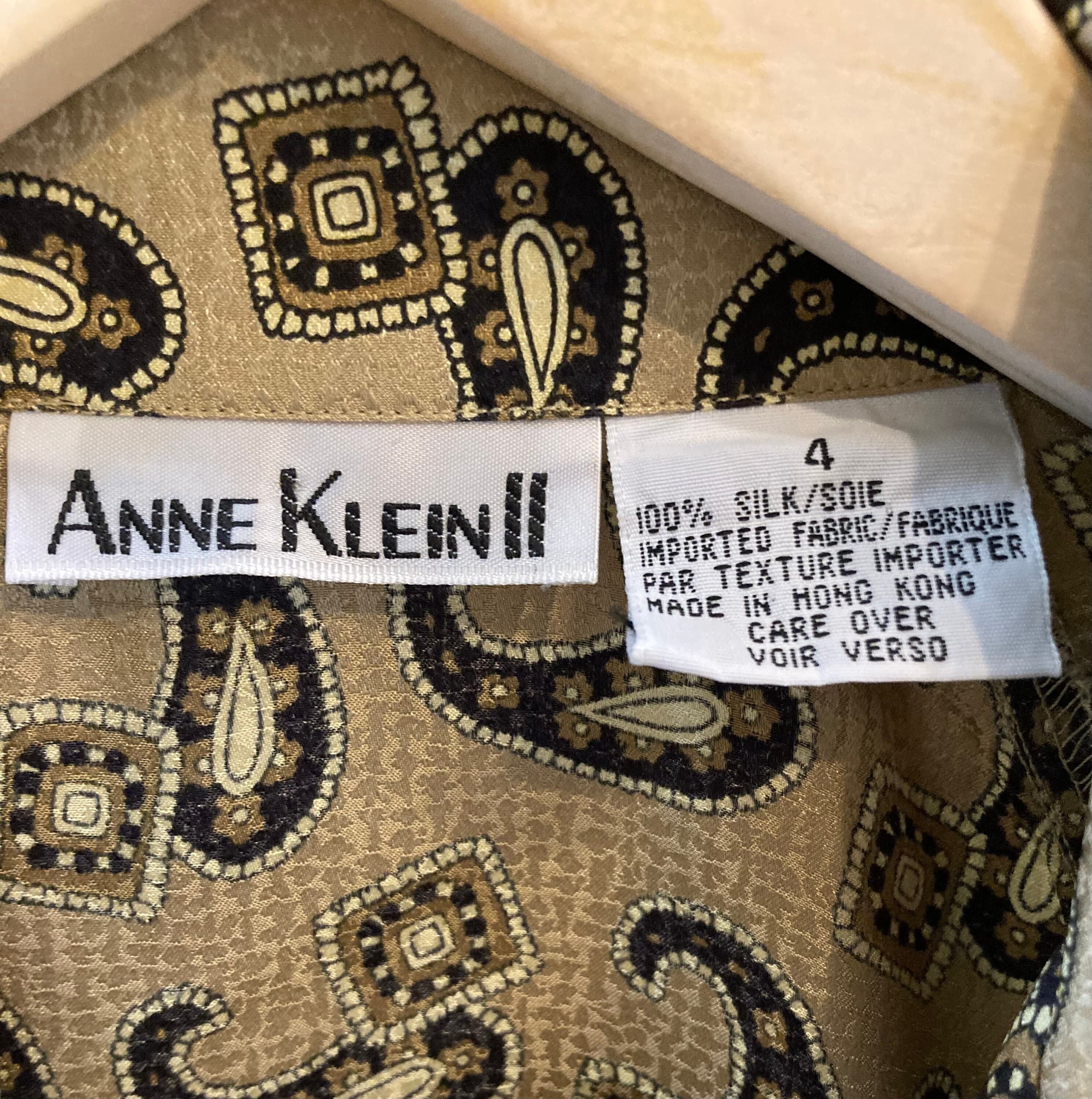 Ann Klein II Paisley Print Silk Blouse - image 5