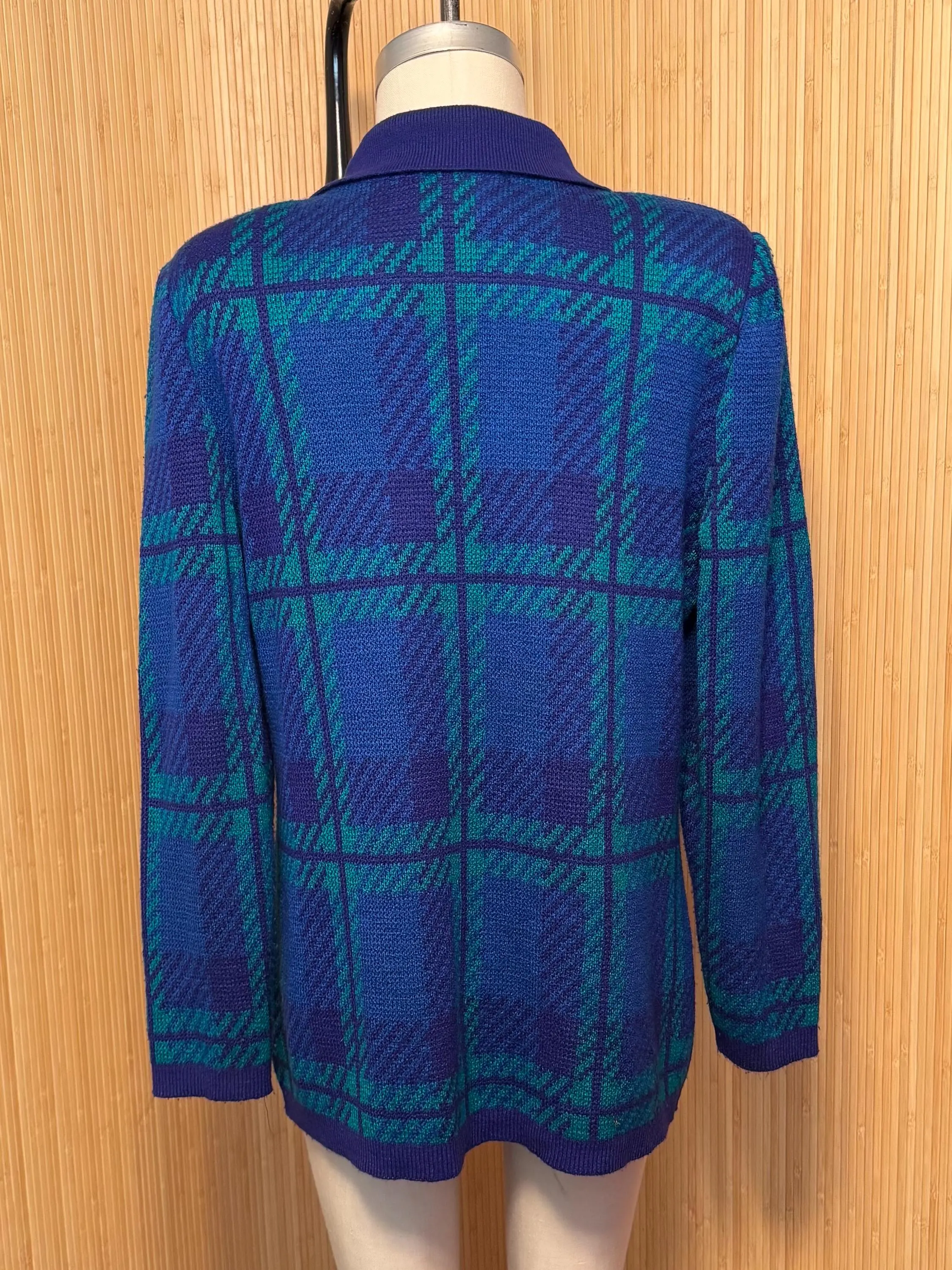 80s Mita Jewel-tone Knit Lady Jacket Cardigan - image 3