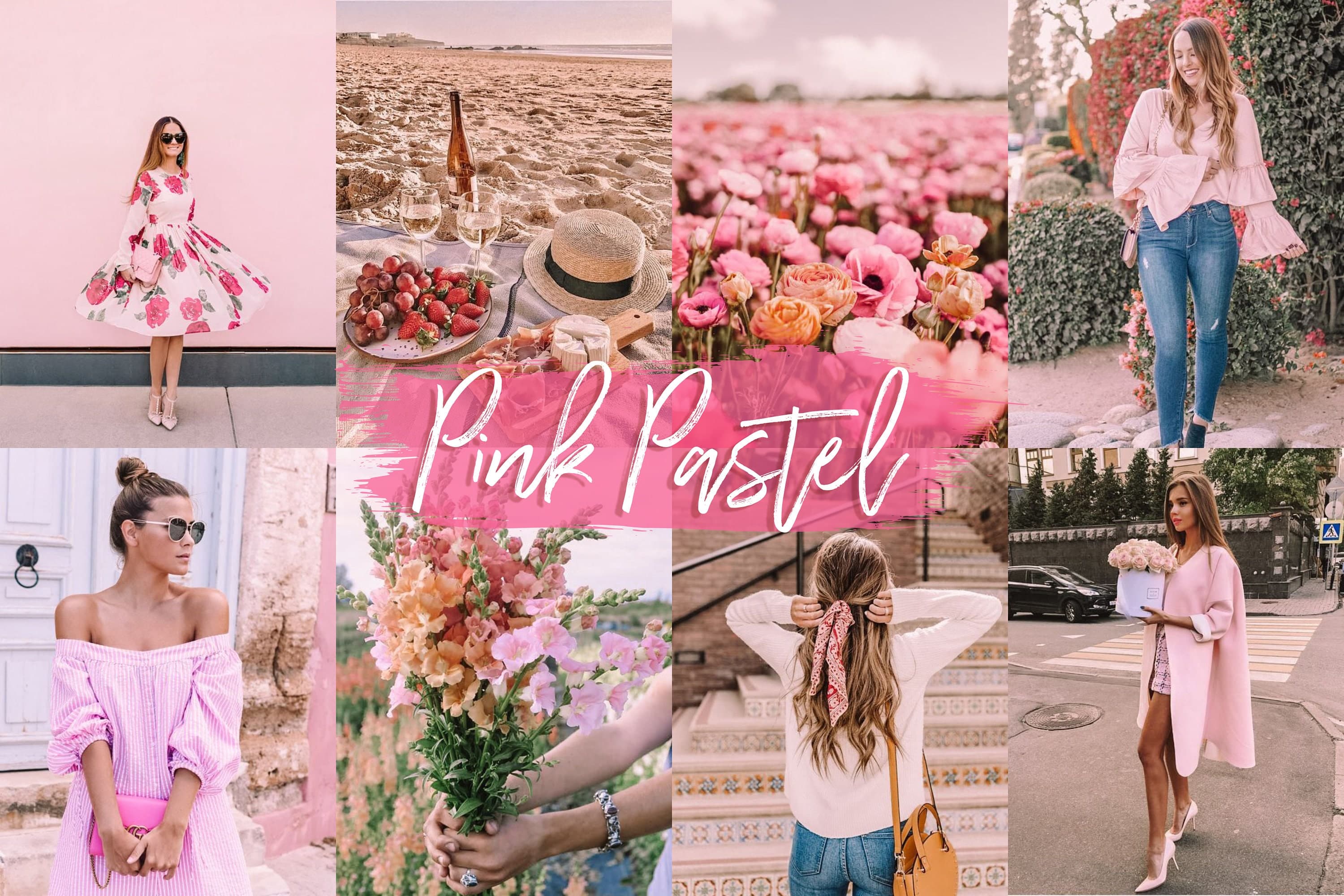 10 Mobile Lightroom Presets / Preset Filter / Pink Pastel