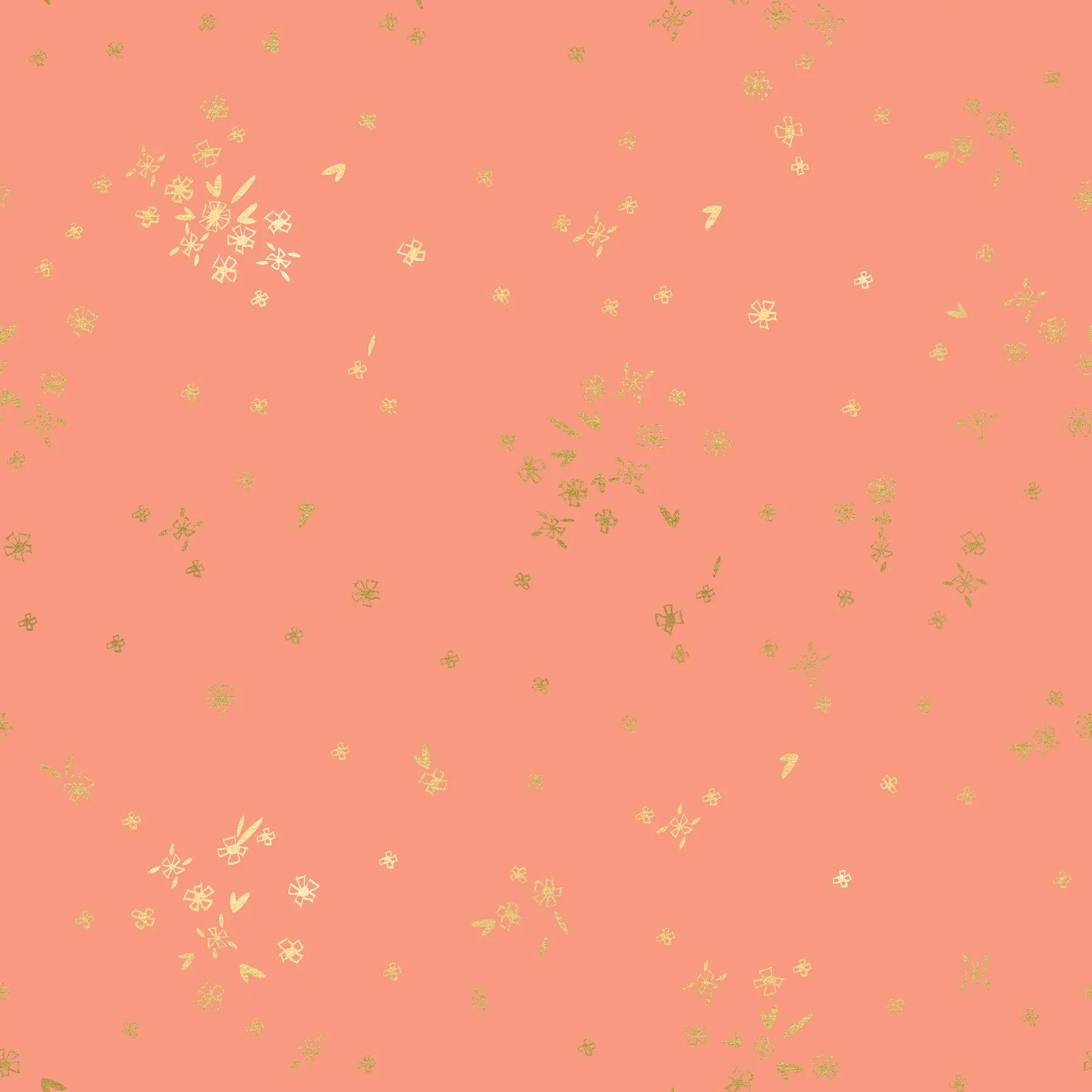Ruby Star Society First Light - Tiny Flowers Print in Melon with Metallic (Item # RS5045 14M) - yardage - image 3