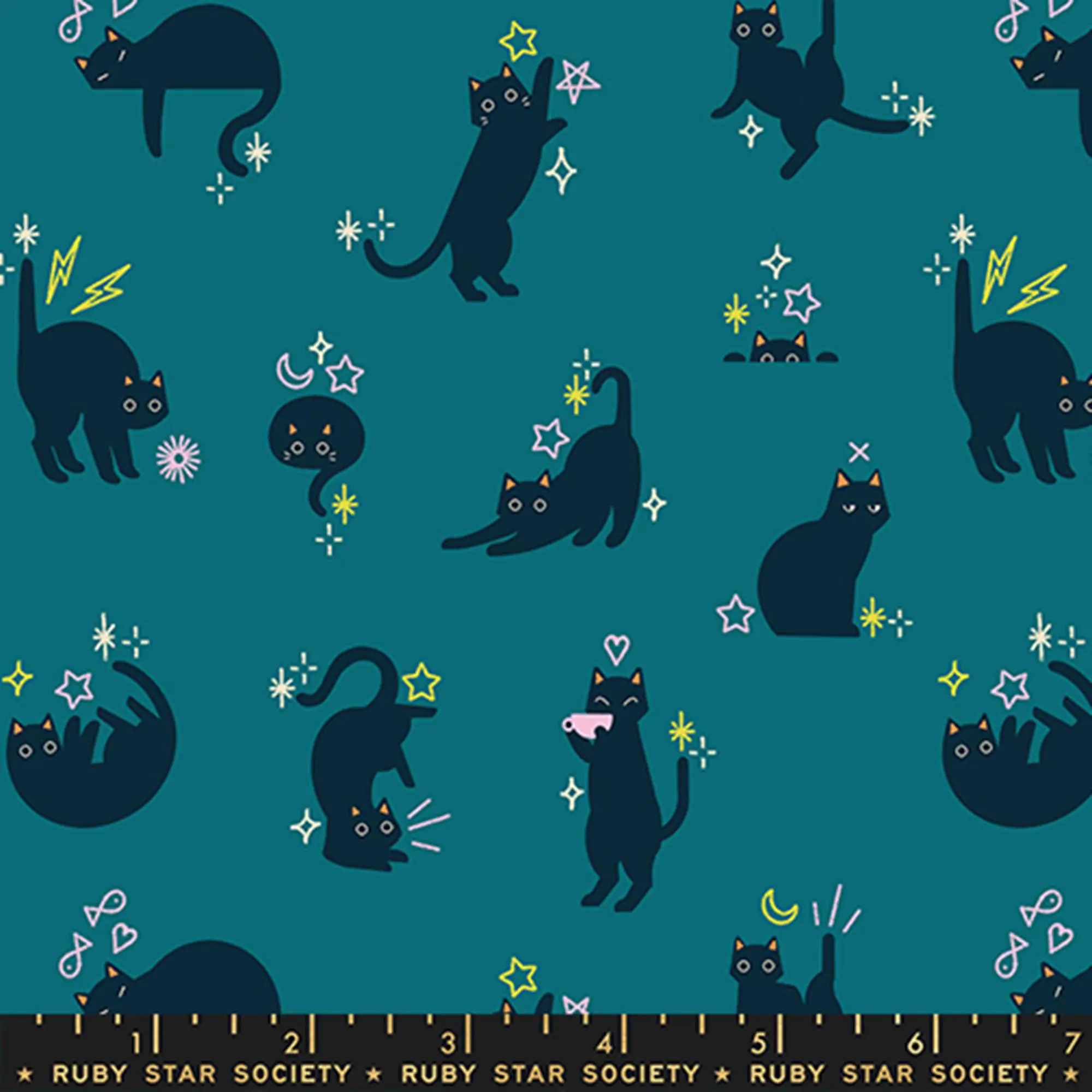 Ruby Star Society Freaky Familiars - Catwalk Print on Storytime (Item # RS5193 14) - yardage