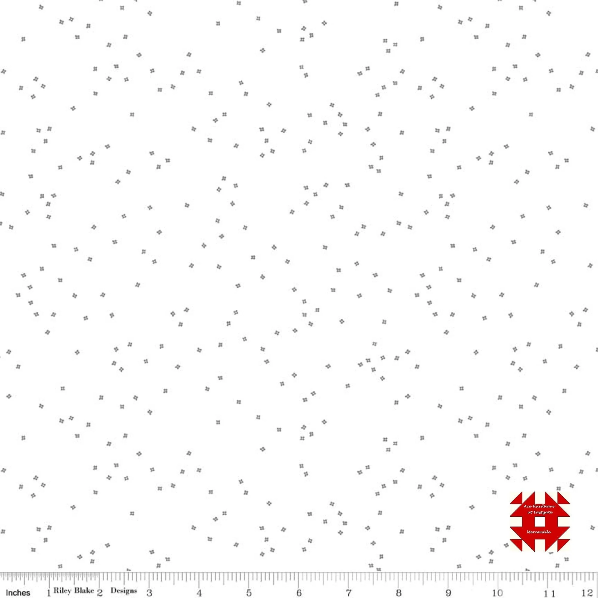 Riley Blake Designs Sparkle Silver Blossom Print on White by Christopher Thompson (Item #SC730-SILVER) - yardage