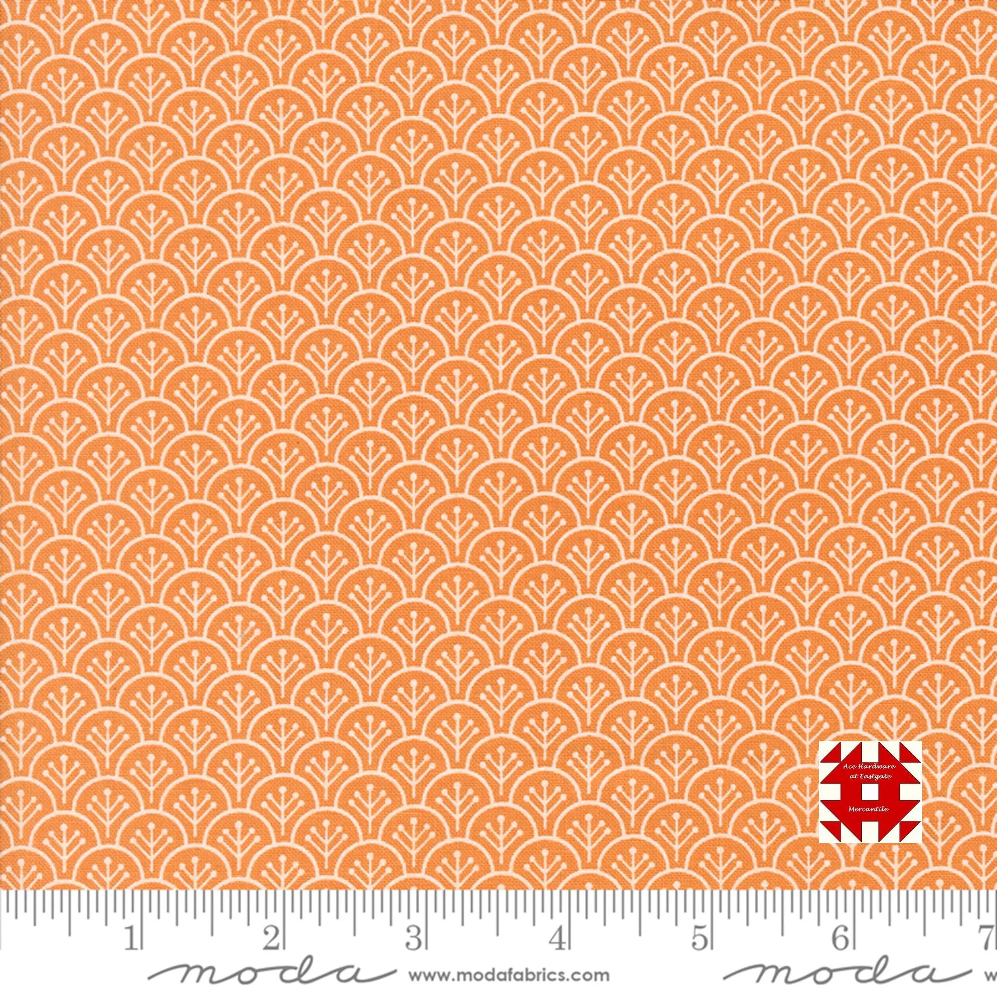 Moda Agatha Road by Fig Tree & Co - Scallops Blender Print on Pumpkin (Item # 35415 12) - yardage