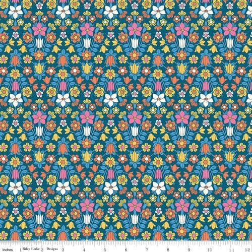Flower Show Midsummer Hampstead Meadow A, By Liberty Fabrics, sold by the 1/2 yard or the yard