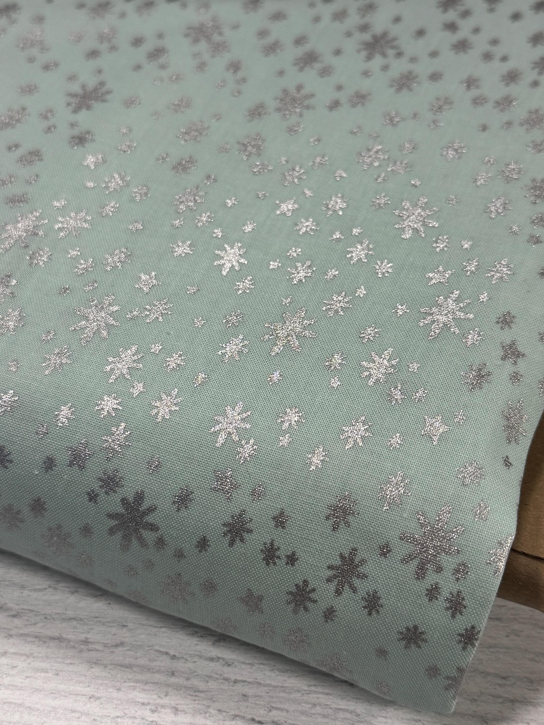 Holiday Classics,  Starry Night, Mint Silver-Metallic Fabric, RP607-MI1M,Rifle Paper Co,Cotton and Steel, sold by the 1/2 yard or the yard - image 3