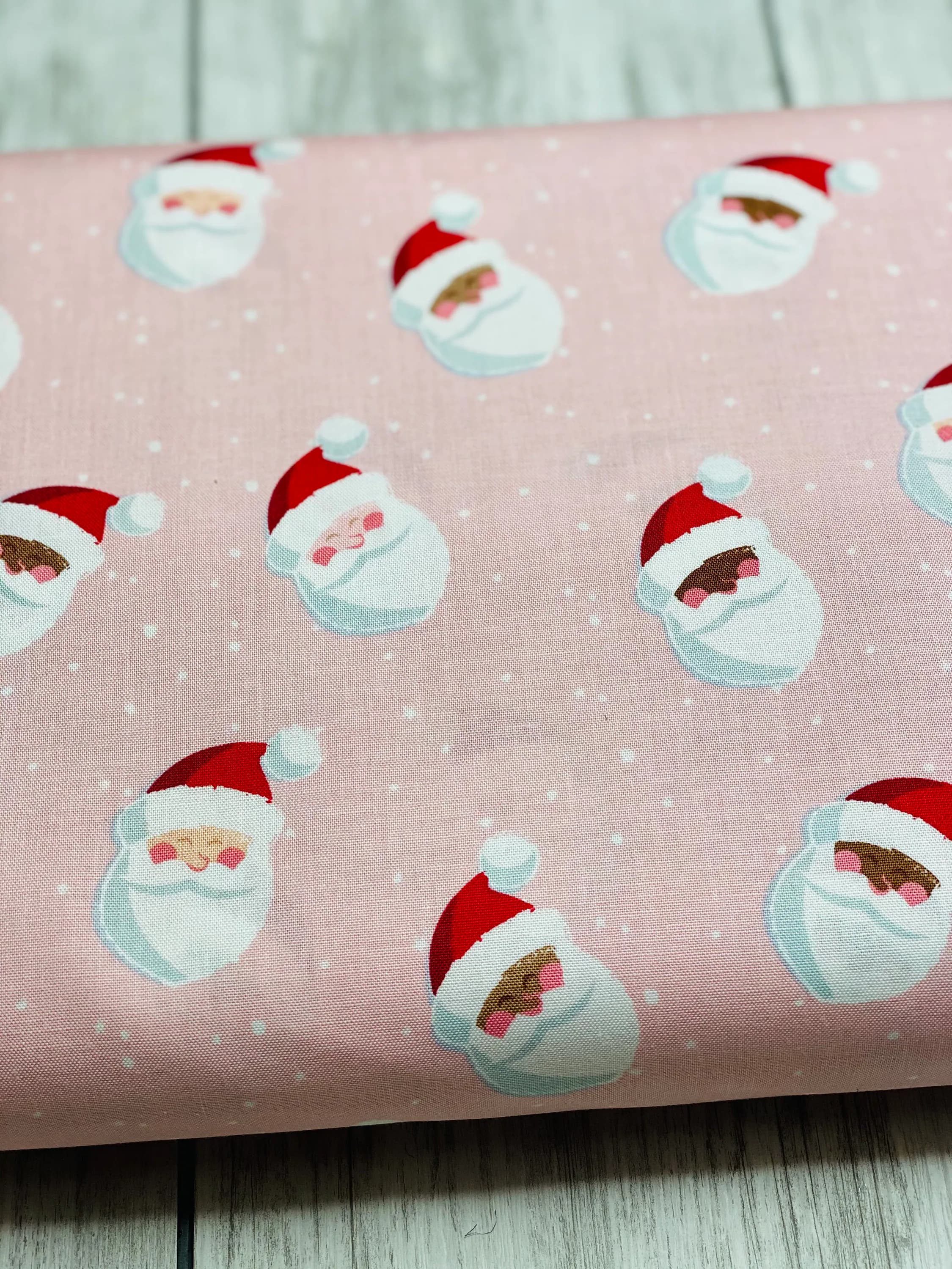 Holly Holiday, Santas Petalpink, C10881-Petalpink, By Christopher Thompson, for Riley Blake, Sold by the yard - image 4