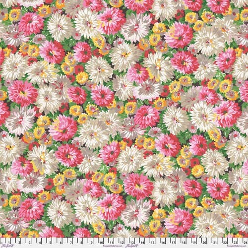 Daisy Extravaganza - Multi, Cottage Garden, by Snow Leopard Designs, Kaffe Fassett, FreeSpirit Fabrics, sold by the 1/2 yard or the yard