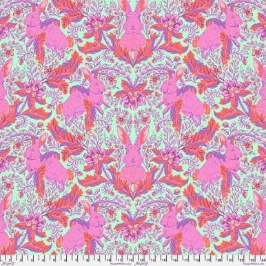 Full Moon Forest, Hoppy Go Lucky, in Blossom, by Tula Pink, Free Spirit, Sold by the 1/2 yard and yard